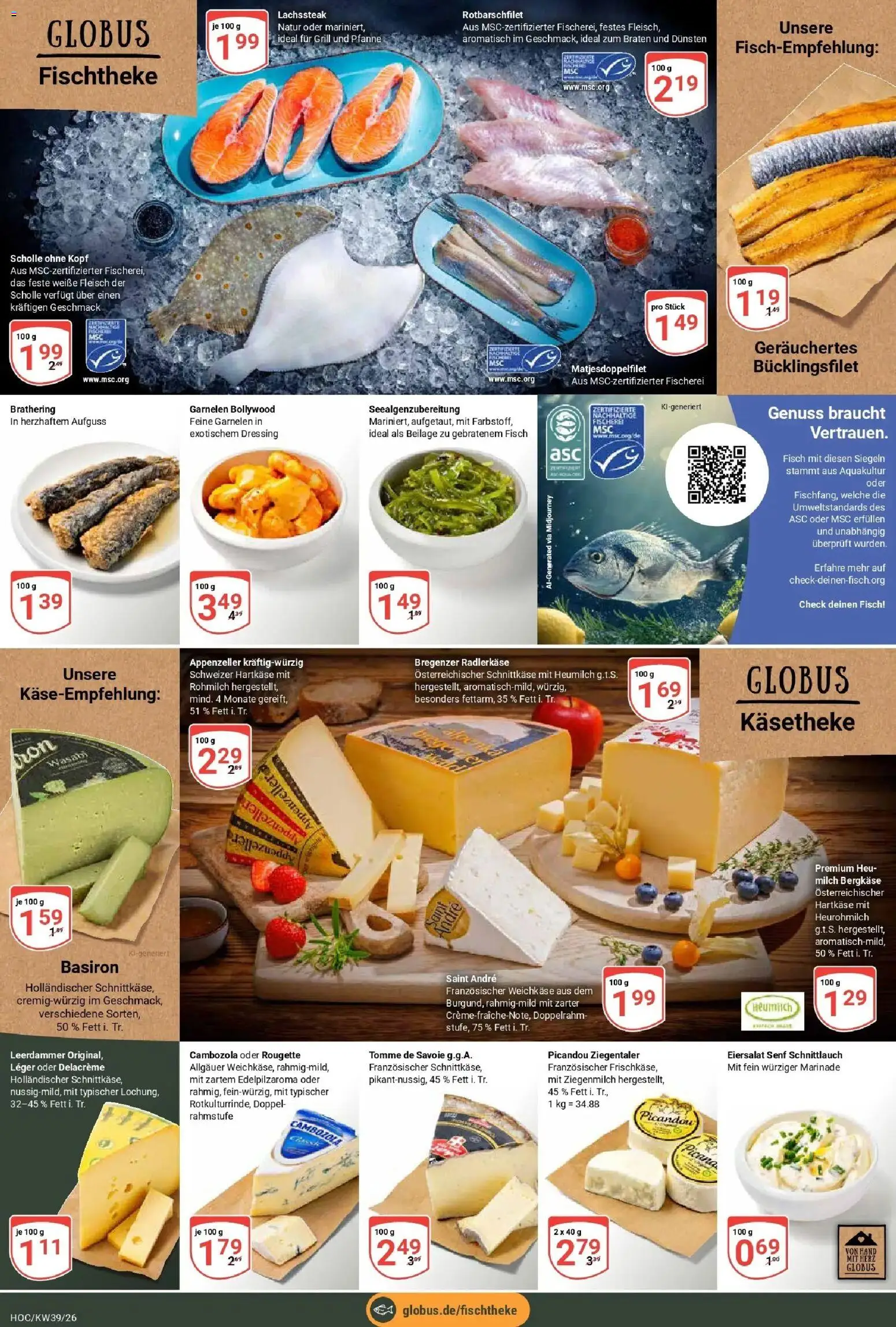 Globus Prospekt Hockenheim (ab 21.09.2026) » Angebote online | Seite: 11 | Produkte: Milch, Dressing, Leerdammer, Fisch