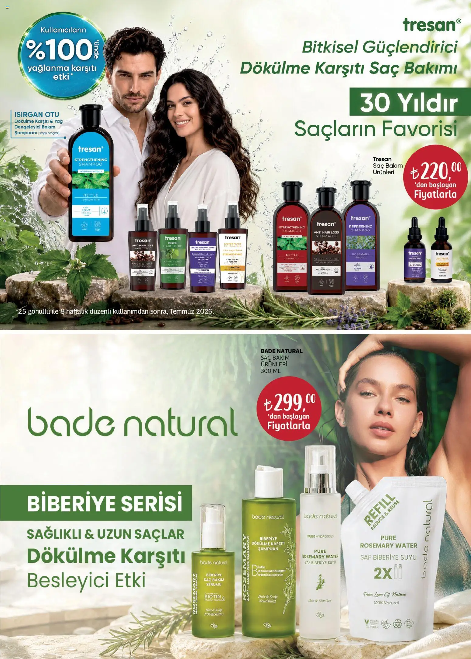 Rossmann -Saç Bakım Festivali Kataloğu - 30 Temmuz 2026 tarihinden itibaren geçerlidir | Sayfa: 15 | Ürünler: Şampuan, Isırgan Otu, Yağ