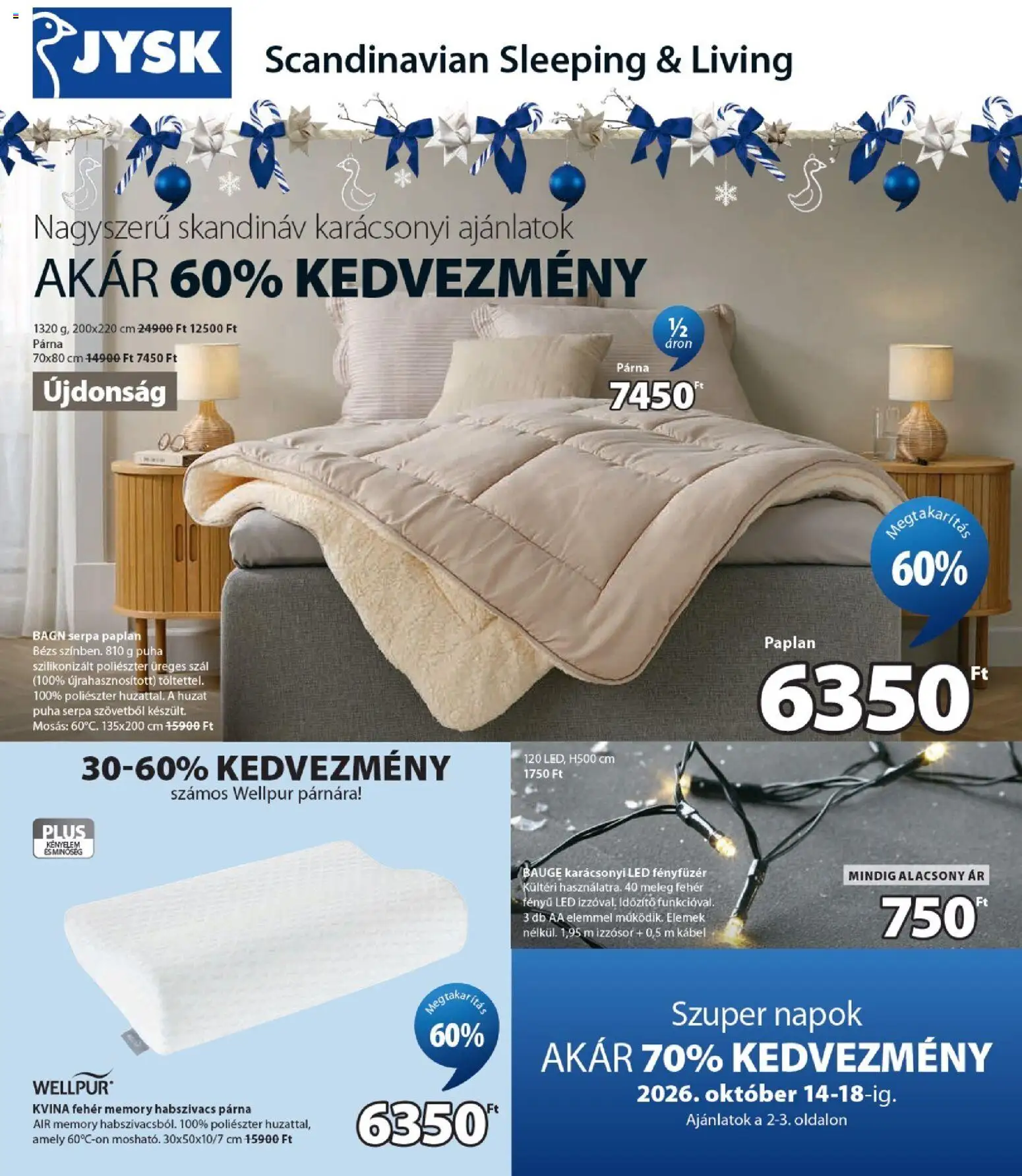 JYSK akciós ujság - amely érvényes a következő dátumtól: 2026.10.14. | Oldal: 1