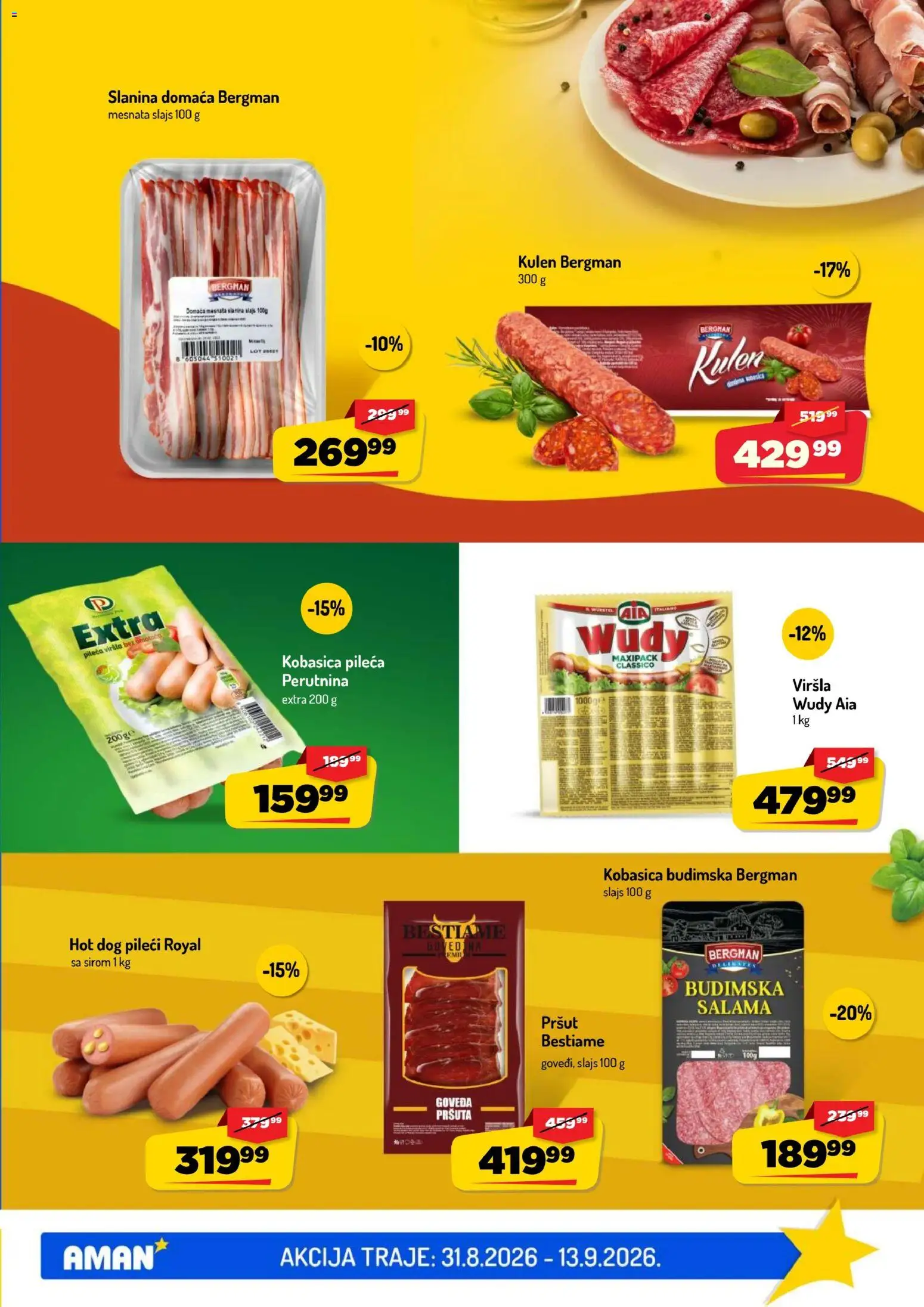 Aman katalog - važi od 31.08.2026 | Strana: 7 | Proizvode: Pršut, Kulen, Salama, Slanina