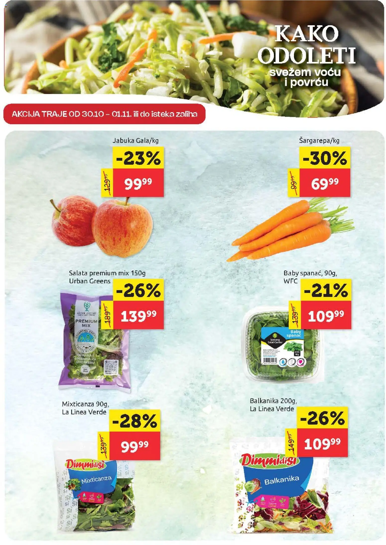 SuperVERO katalog - važi od 29.10.2026 | Strana: 2 | Proizvode: Spanać, Salata, So