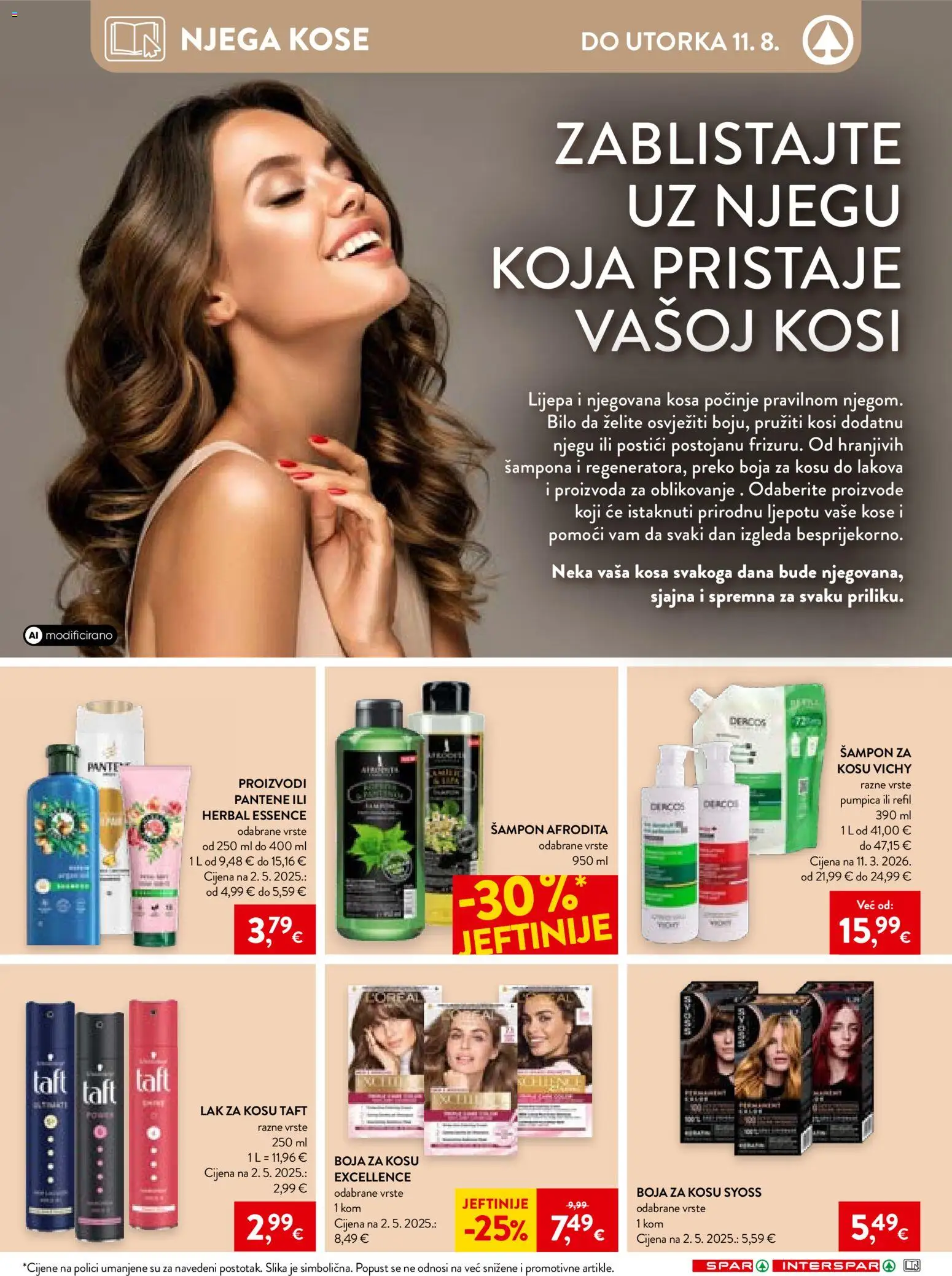 Interspar katalog | vrijedi od 04.08.2026 | Stranica: 25 | Proizvodi: Šampon, Lak za kosu, Boja za kosu