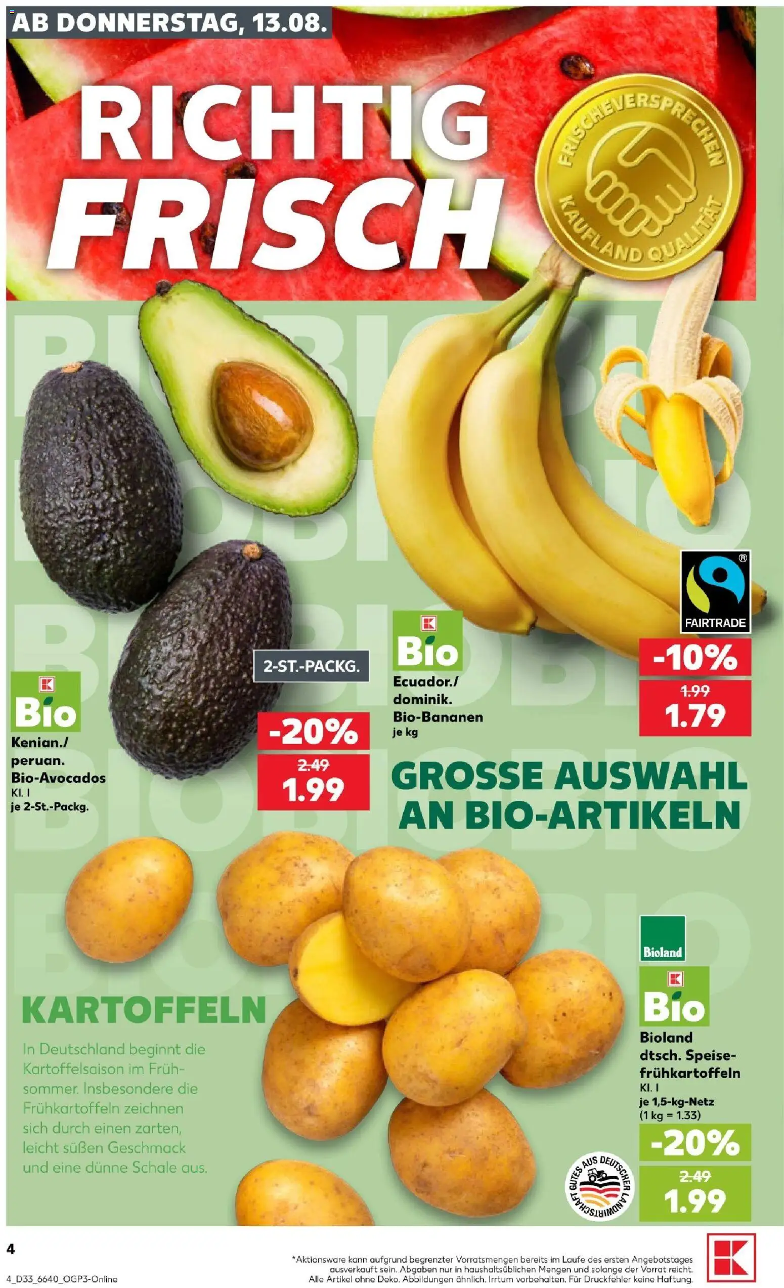 Kaufland Prospekt Speyer – gültig ab 13.08.2026 | Seite: 4 | Produkte: Kartoffeln