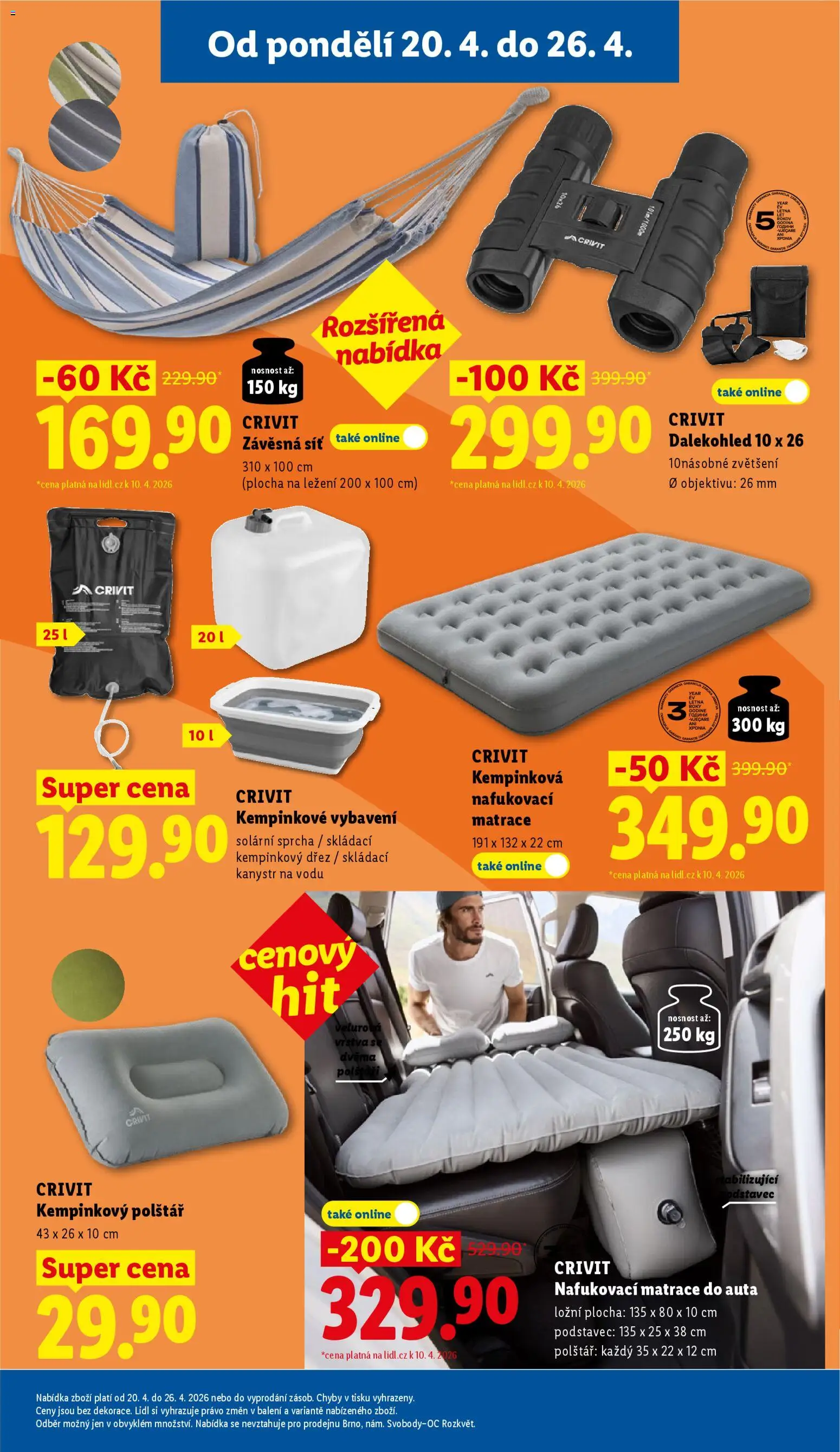 Lidl leták od 20.04.2026 | Strana: 33 | Produkty: Dalekohled, Síť, Sprcha, Dřez