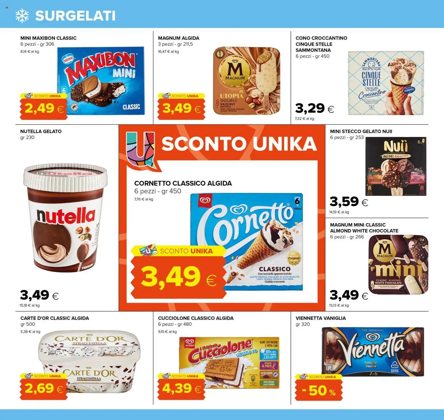 Volantino Oasi del 21/08/2026 | Pagina: 20 | Prodotti: Magnum, Latte, Nutella, Cialda