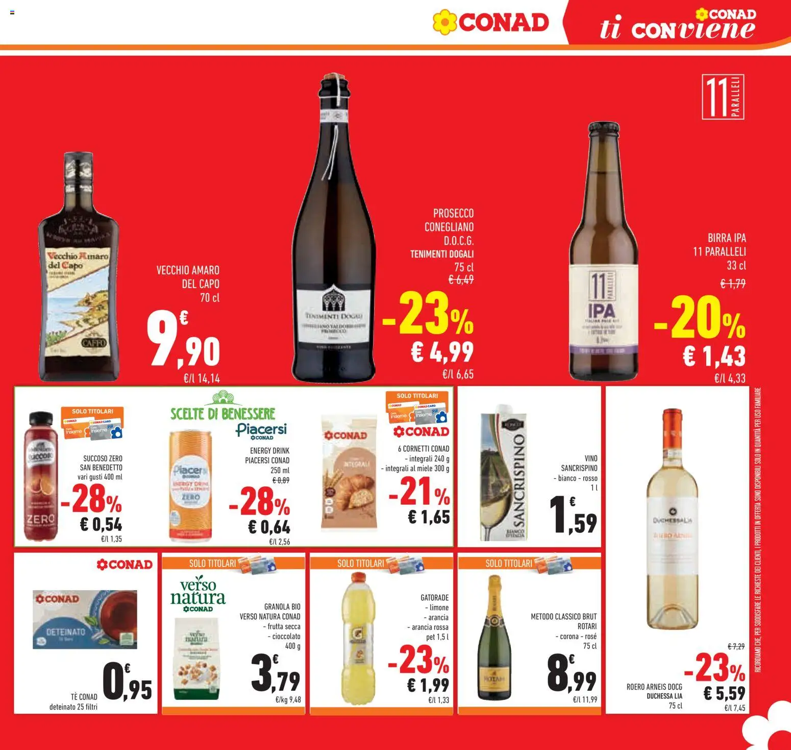 Volantino Conad del 15/07/2026 | Pagina: 33 | Prodotti: Tè, Limone, Arancia, Miele