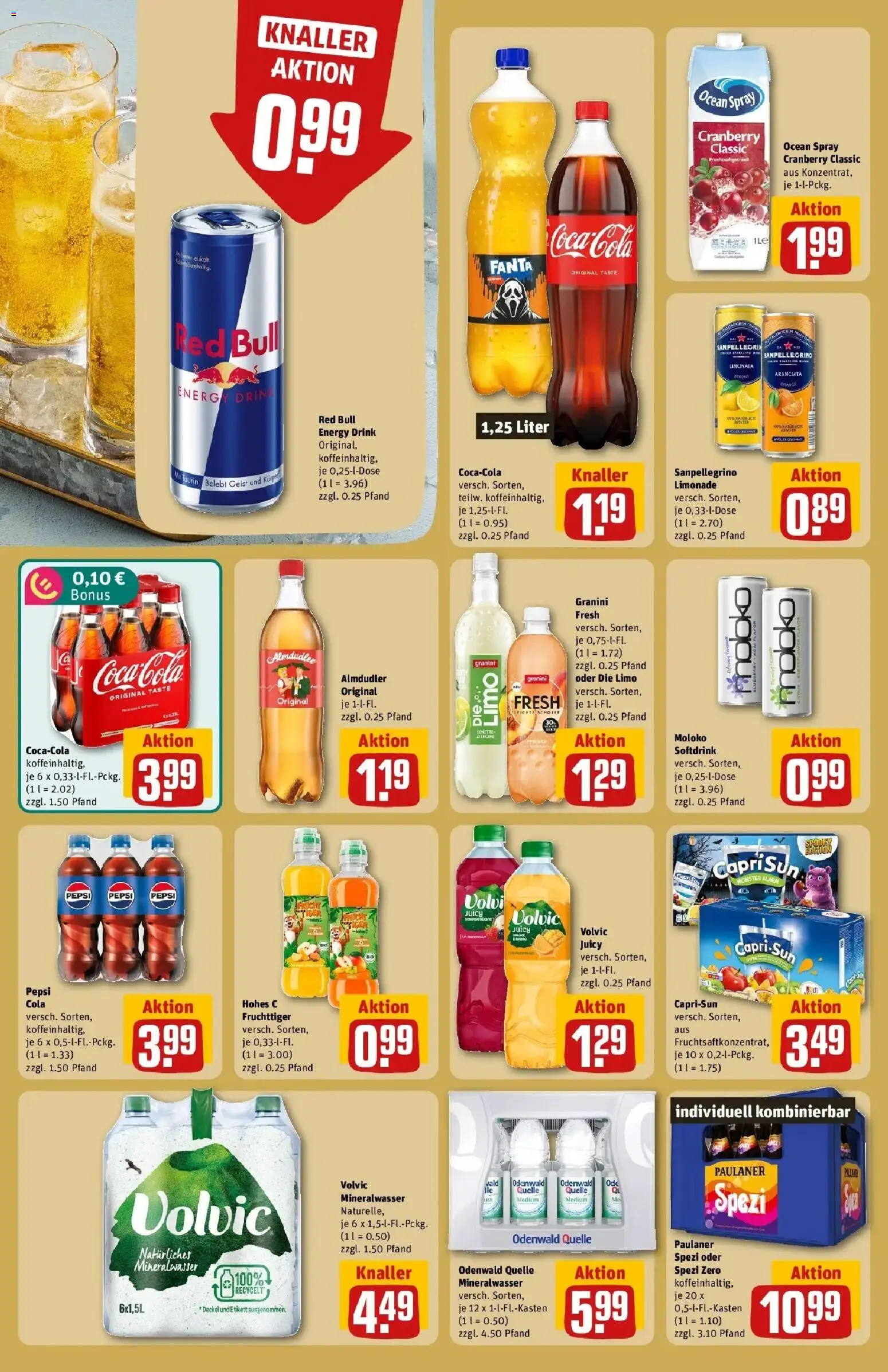 REWE Prospekt ab 05.10.2026 zum Blättern » Angebote | Seite: 18 | Produkte: Red bull, Fanta, Mineralwasser, Hohes c