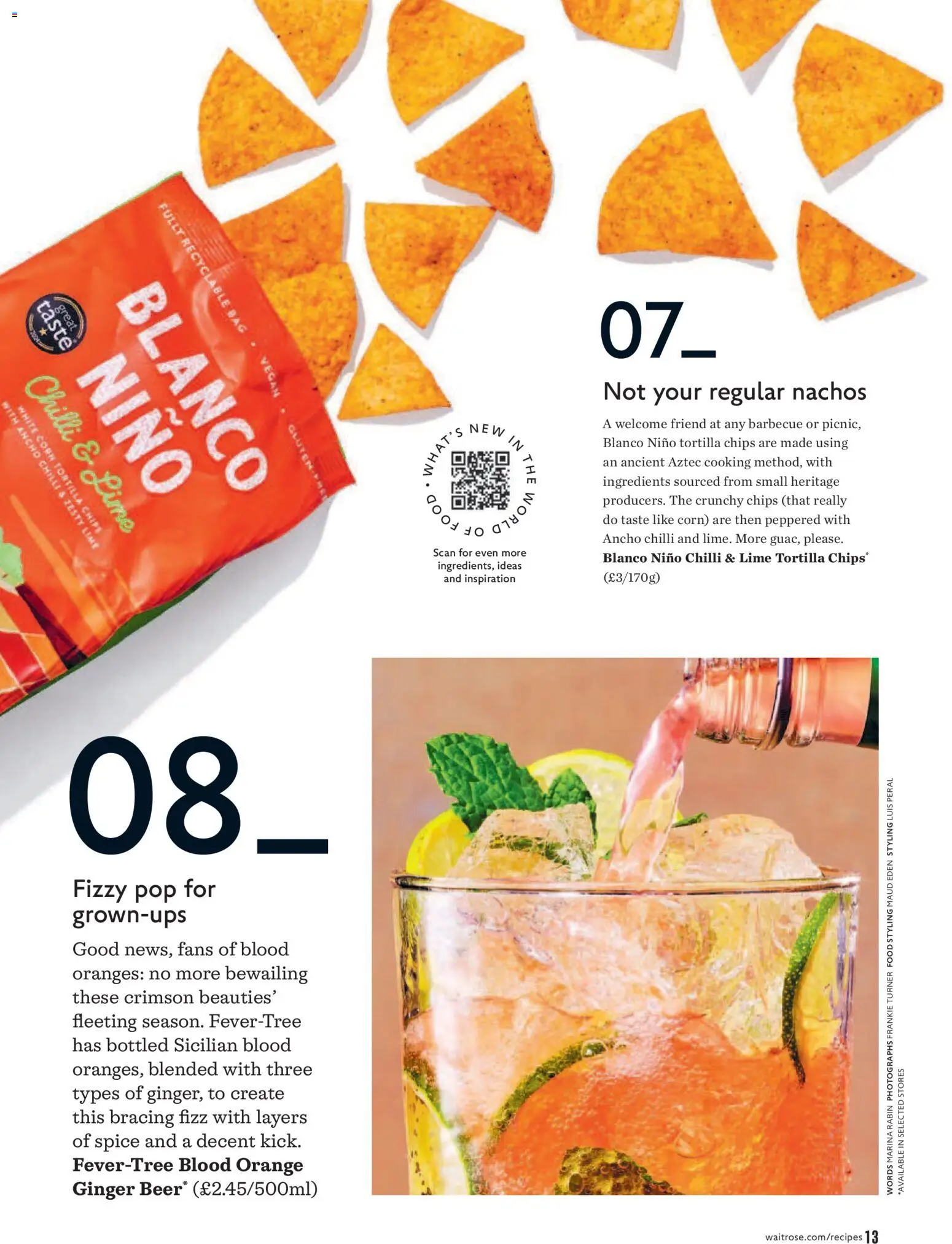 {H1} | Page: 13 | Products: Barbecue, Ingredients, Nachos, Orange