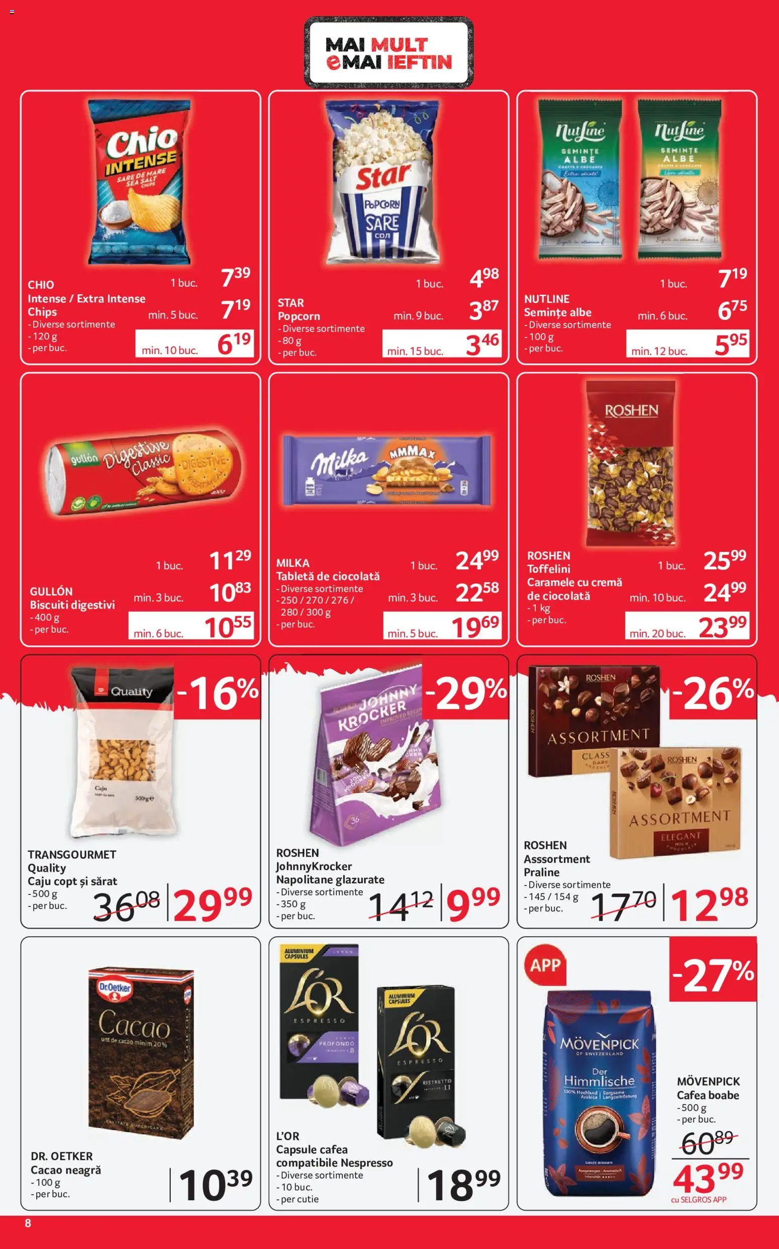Noul catalog Selgros – valabil de la 15.05.2026 | Pagină: 8 | Produse: Tabletă, Semințe, Unt, Cafea