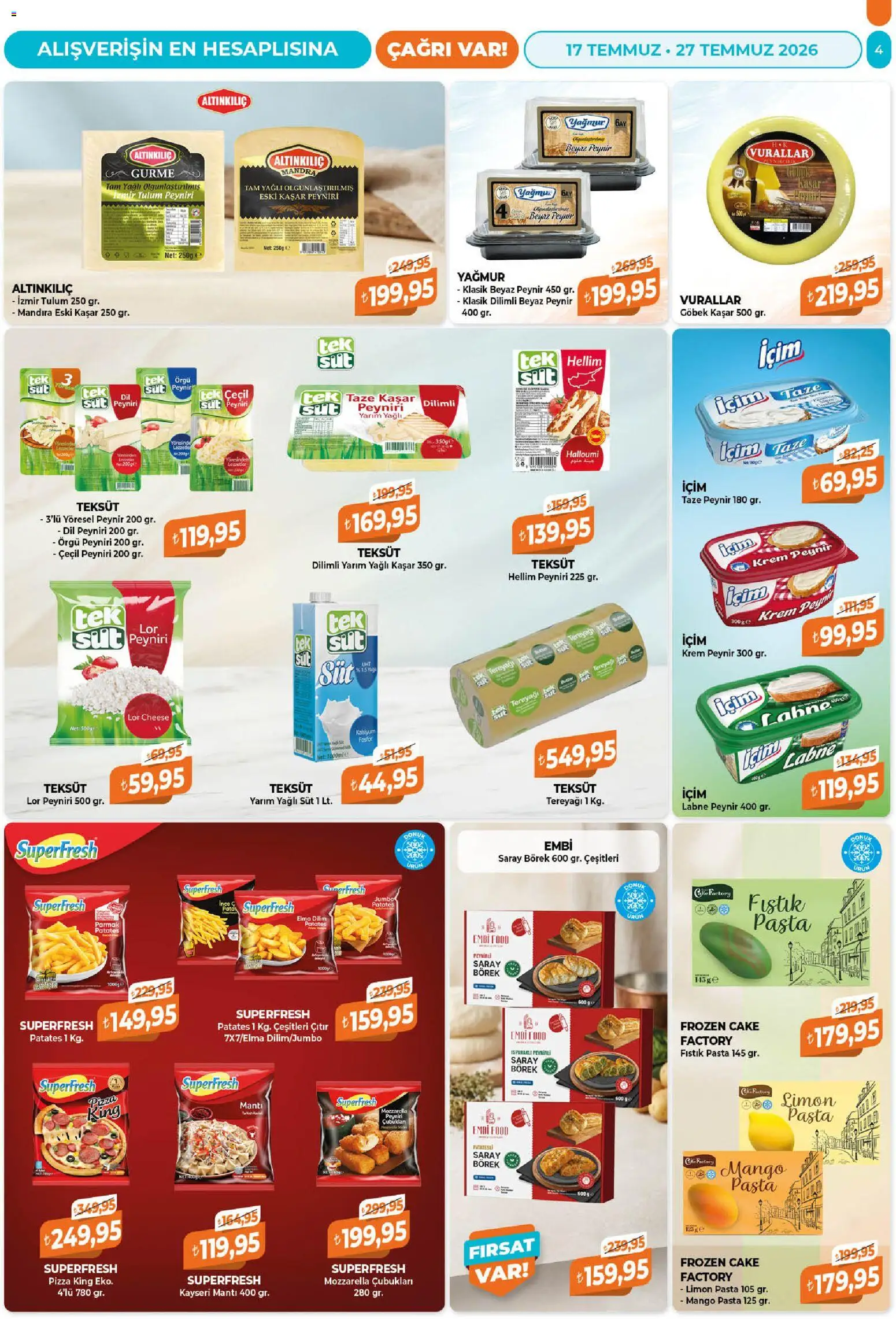 Çağrı Market Katalog - 17 Temmuz 2026 tarihinden itibaren geçerlidir | Sayfa: 4