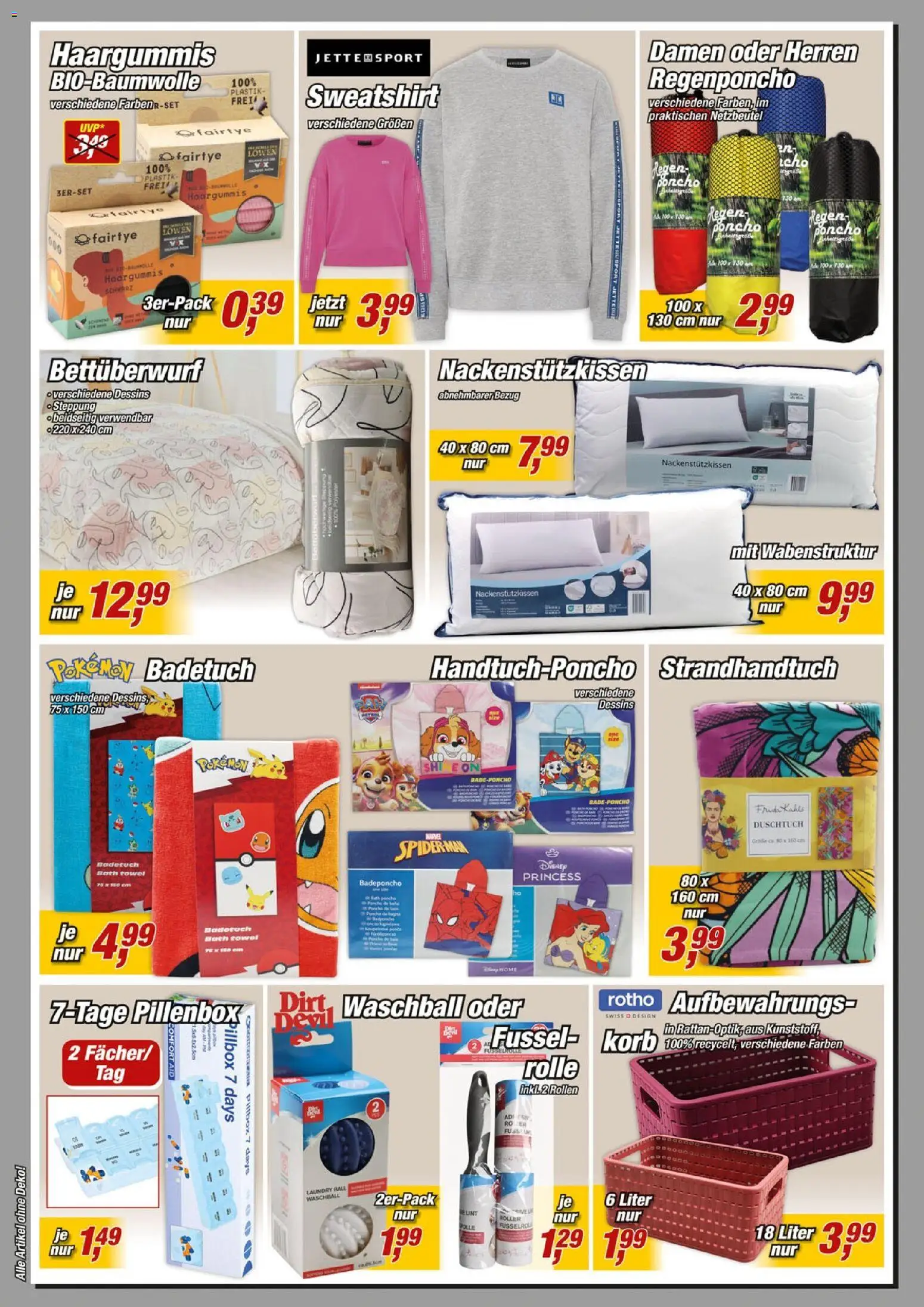 Posten Börse Prospekt – gültig ab 15.08.2026 | Seite: 6 | Produkte: Poncho, Sweatshirt, Korb