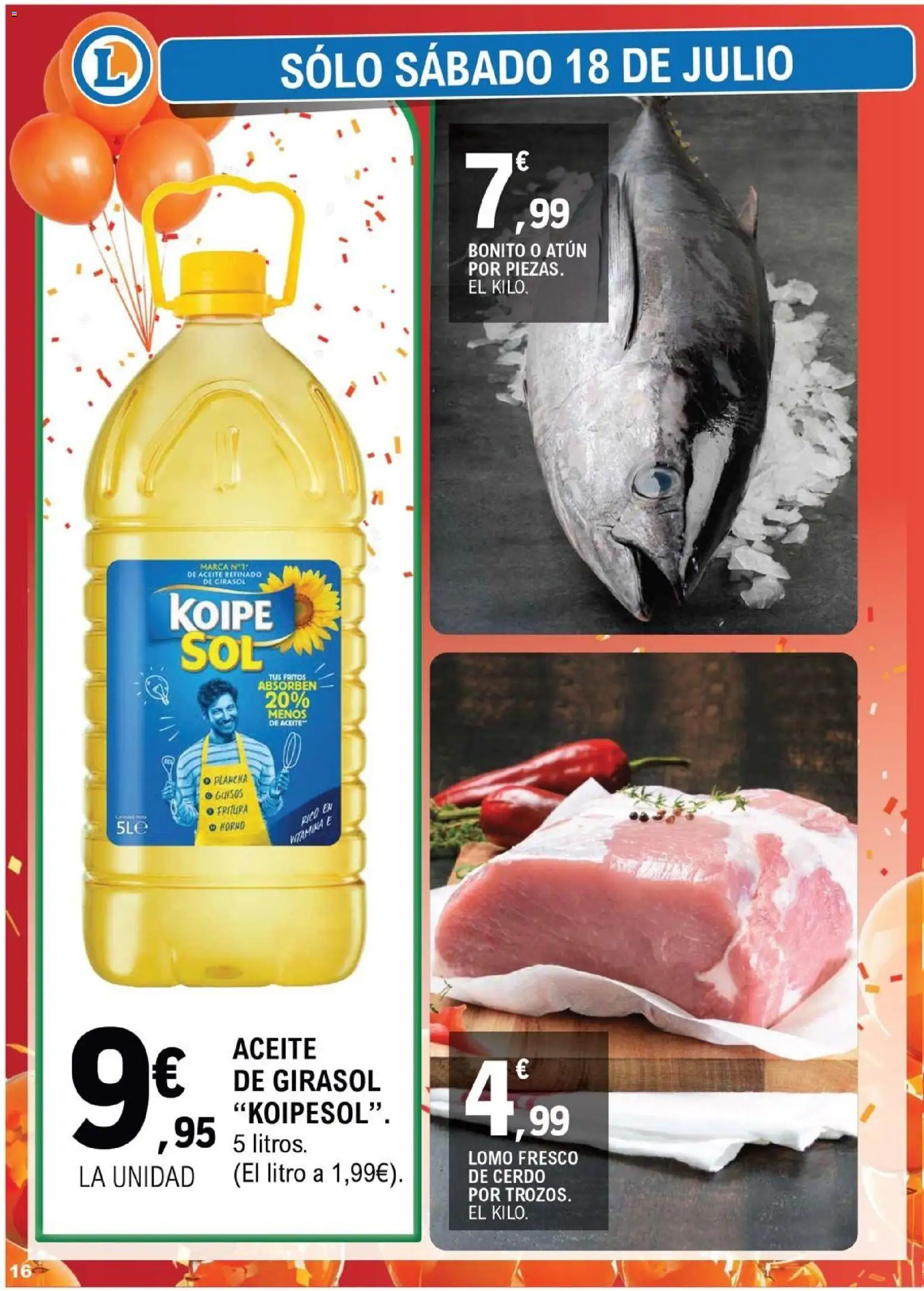 E.Leclerc folleto Salamanca │ válido desde el 15/07/2026 | Página: 16 | Productos: Aceite, Cerdo, Aceite de girasol, Horno