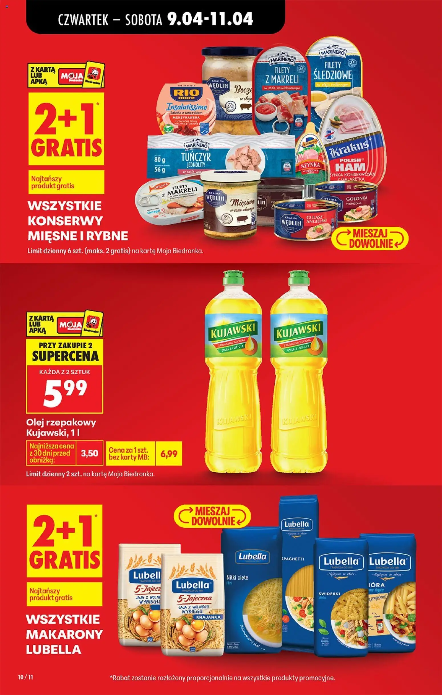 Biedronka gazetka od czwartku od 09.04.2026 | Strona: 14 | Produkty: Galaretka, Szynka, Sałatka z tuńczykiem, Boczek