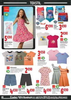 E.leclerc katalog akcije – veljaven od 08.07.2026 | Stran: 46 | Izdelki: Majica, Hlace, Kopalke, Obleka
