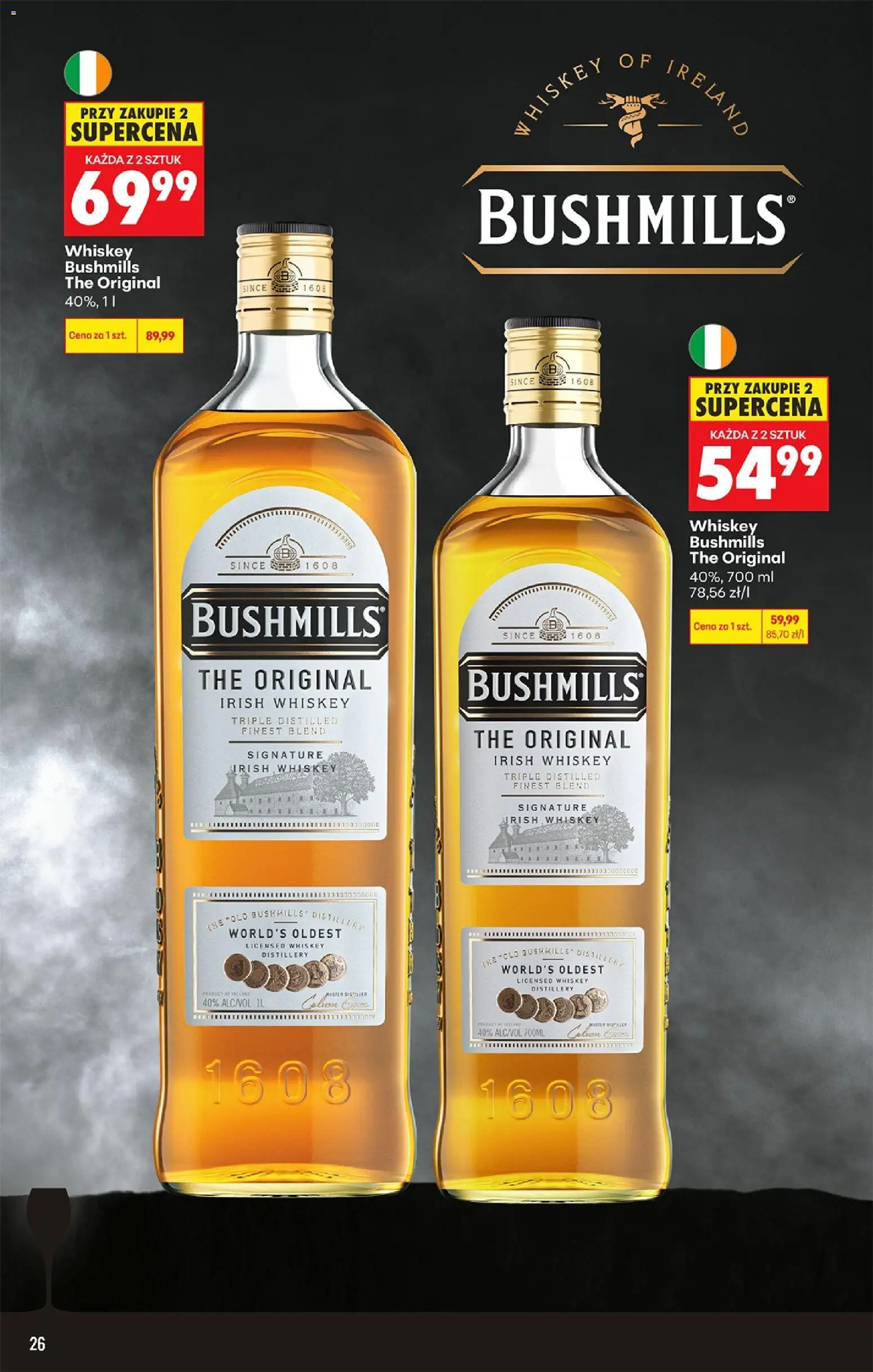 Biedronka gazetka - Czas na toast od 21.09.2026 | Strona: 28 | Produkty: Irish whiskey