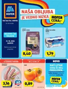 Hofer katalog akcije – veljaven od 28.10.2026