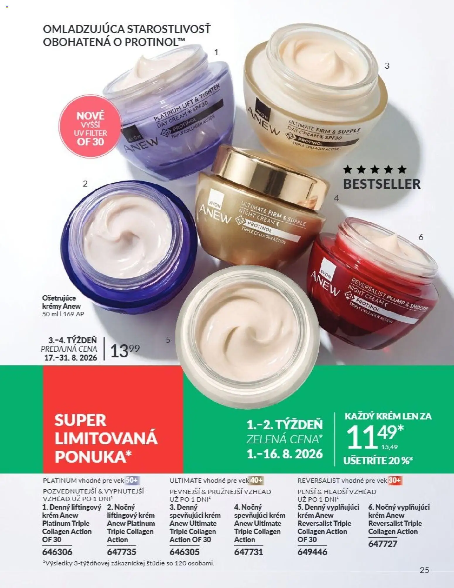 Nové Avon akcie – leták je platný od 01.08.2026 | Strana: 25 | Produkty: Krém