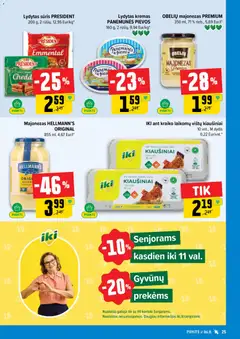 IKI leidinys galioja nuo 2026.07.27 | Puslapis: 25 | Prekių: Kremas, Kiaušiniai, Sūris, Majonezas