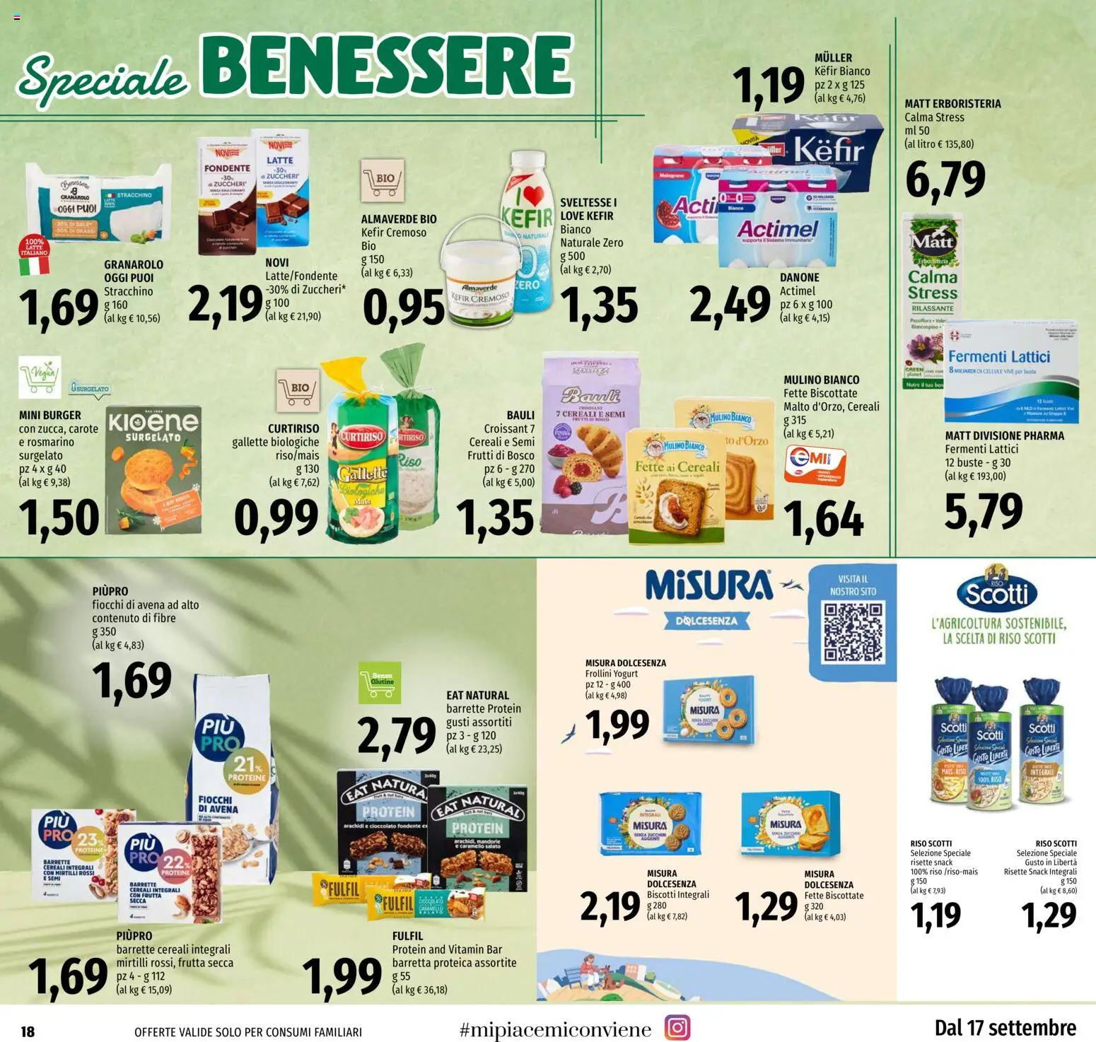 Volantino EMI del 17/09/2026 | Pagina: 18 | Prodotti: Vegan, Melograno, Barretta proteica, Fette biscottate