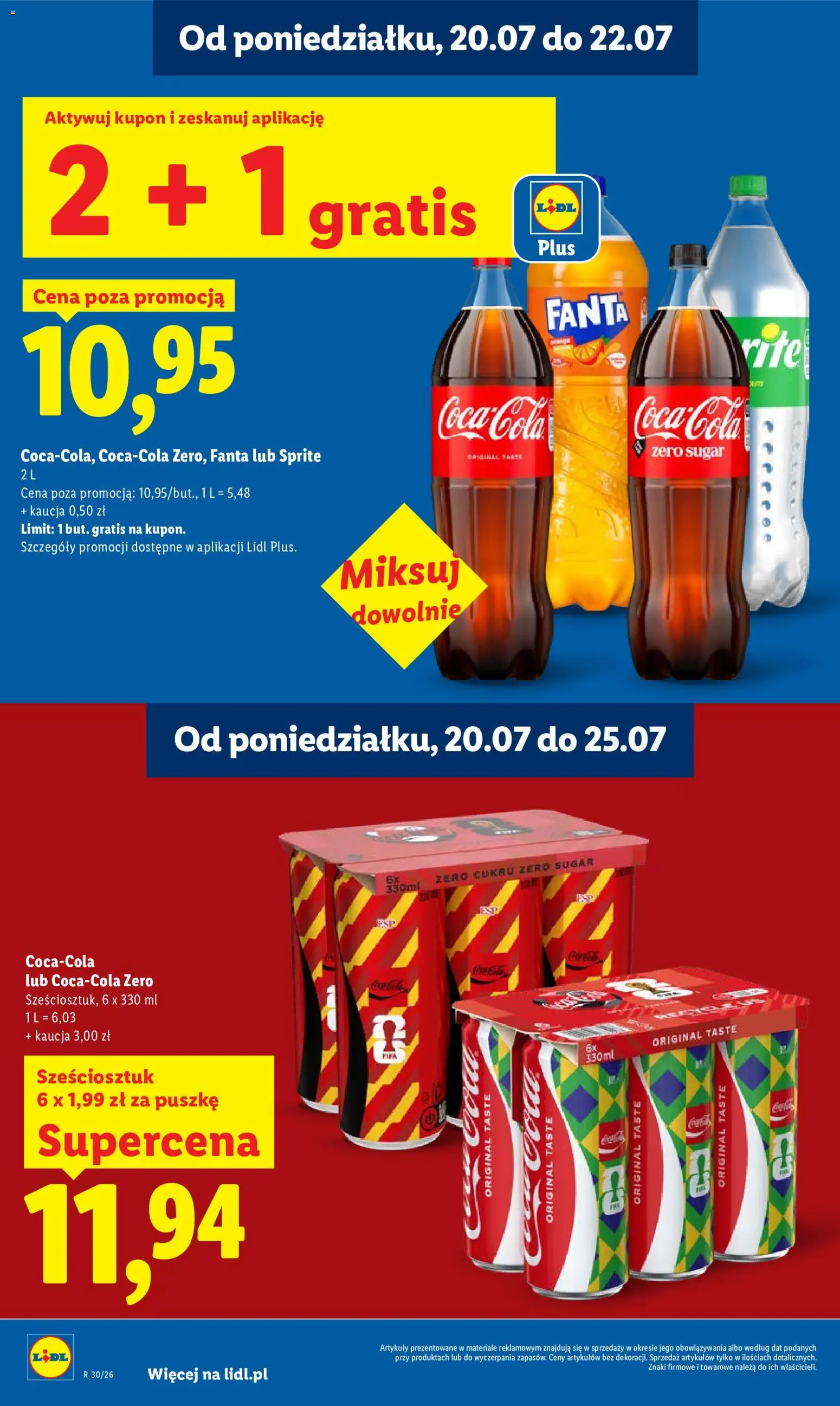 Lidl Polsko leták od 20.07.2026 | Strana: 16 | Produkty: Fanta, Sprite