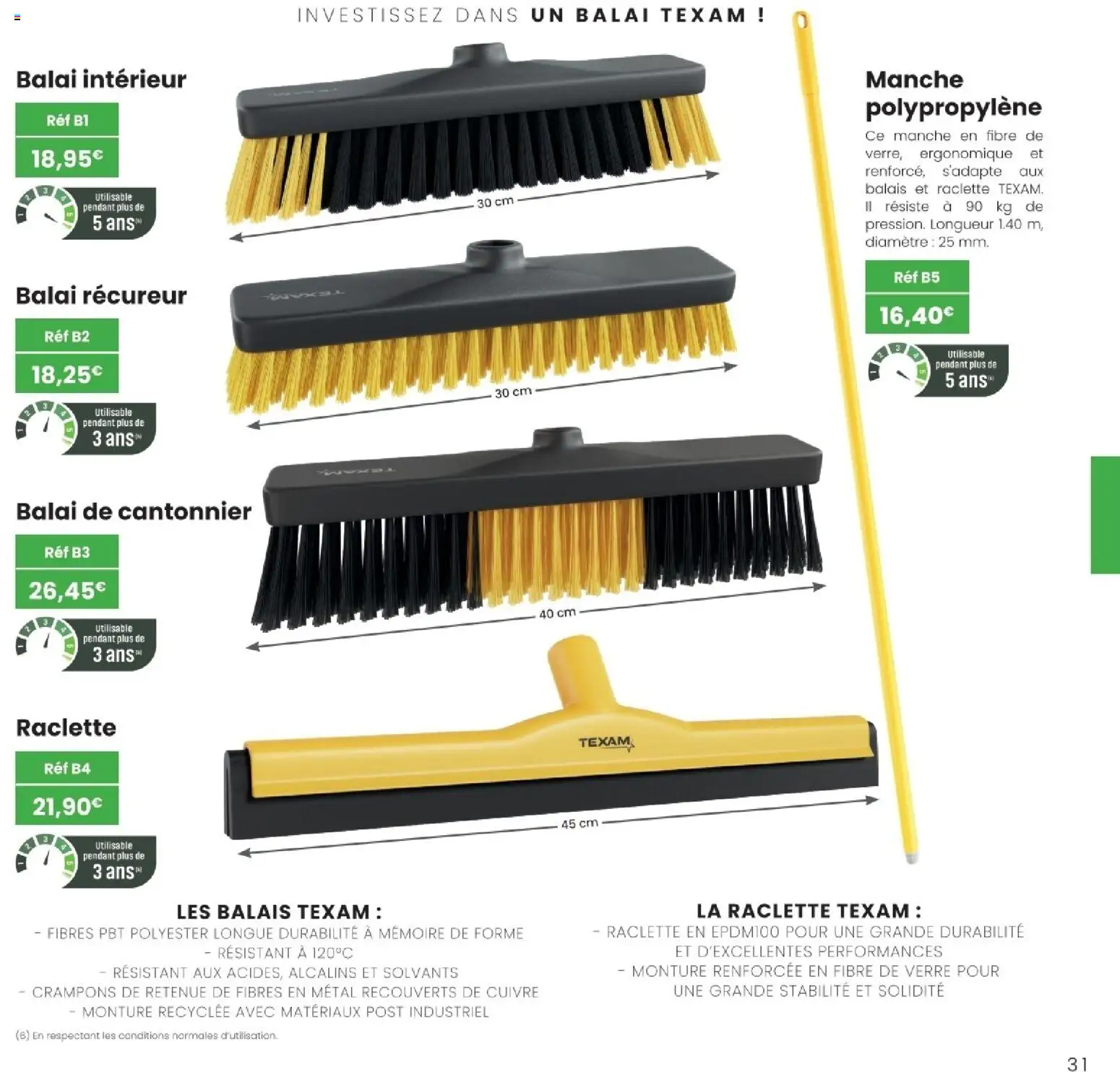 {H1} | Page: 31 | Produits: Raclette, Balai, Crampons
