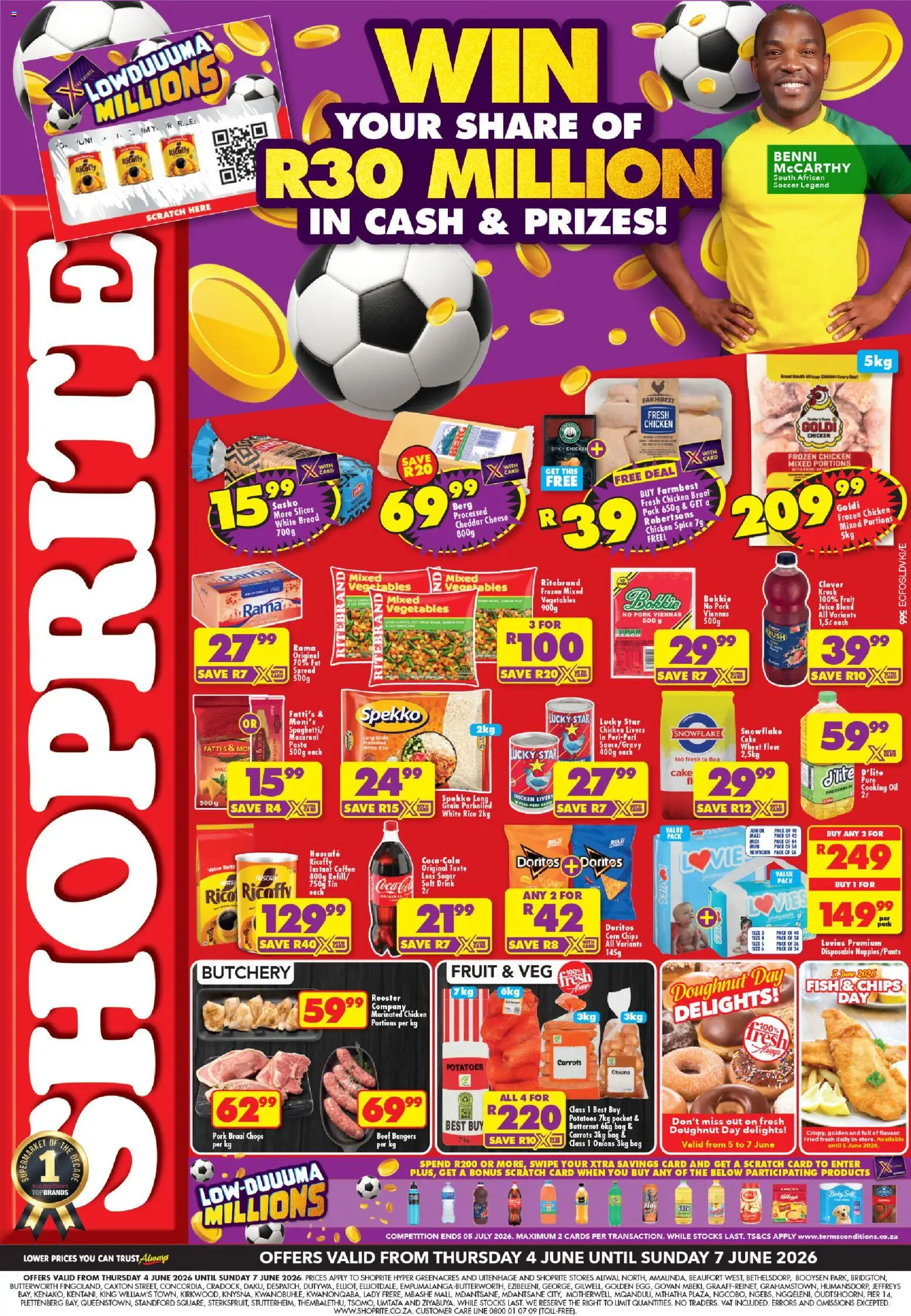 New Shoprite catalogue – valid from 04.06.2026 | Page: 1 | Products: Cheese, Oil, Chips, Fat spread