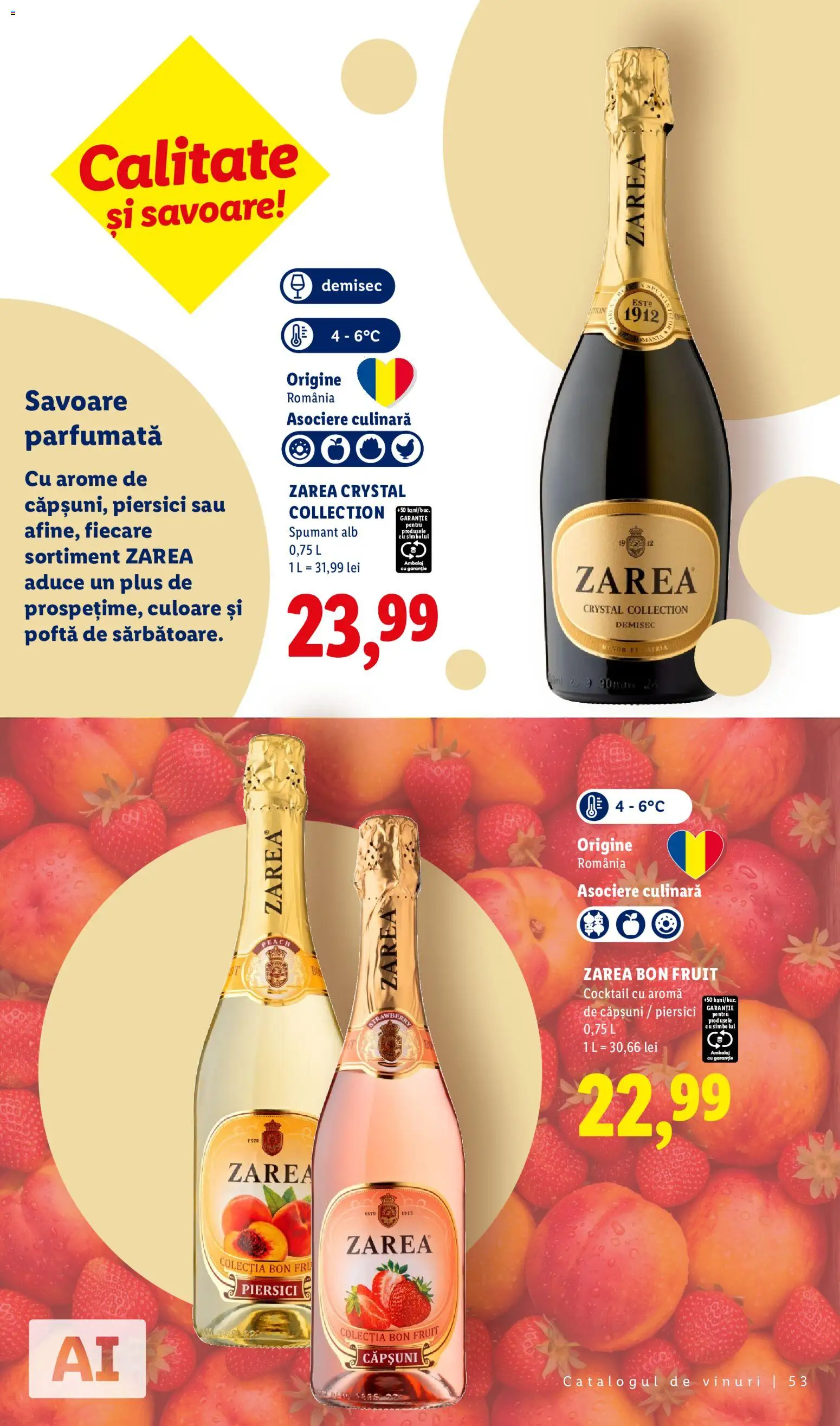Noul catalog Lidl – valabil de la 28.09.2026 | Pagină: 53 | Produse: Cocktail, Căpșuni, Piersici, Plus