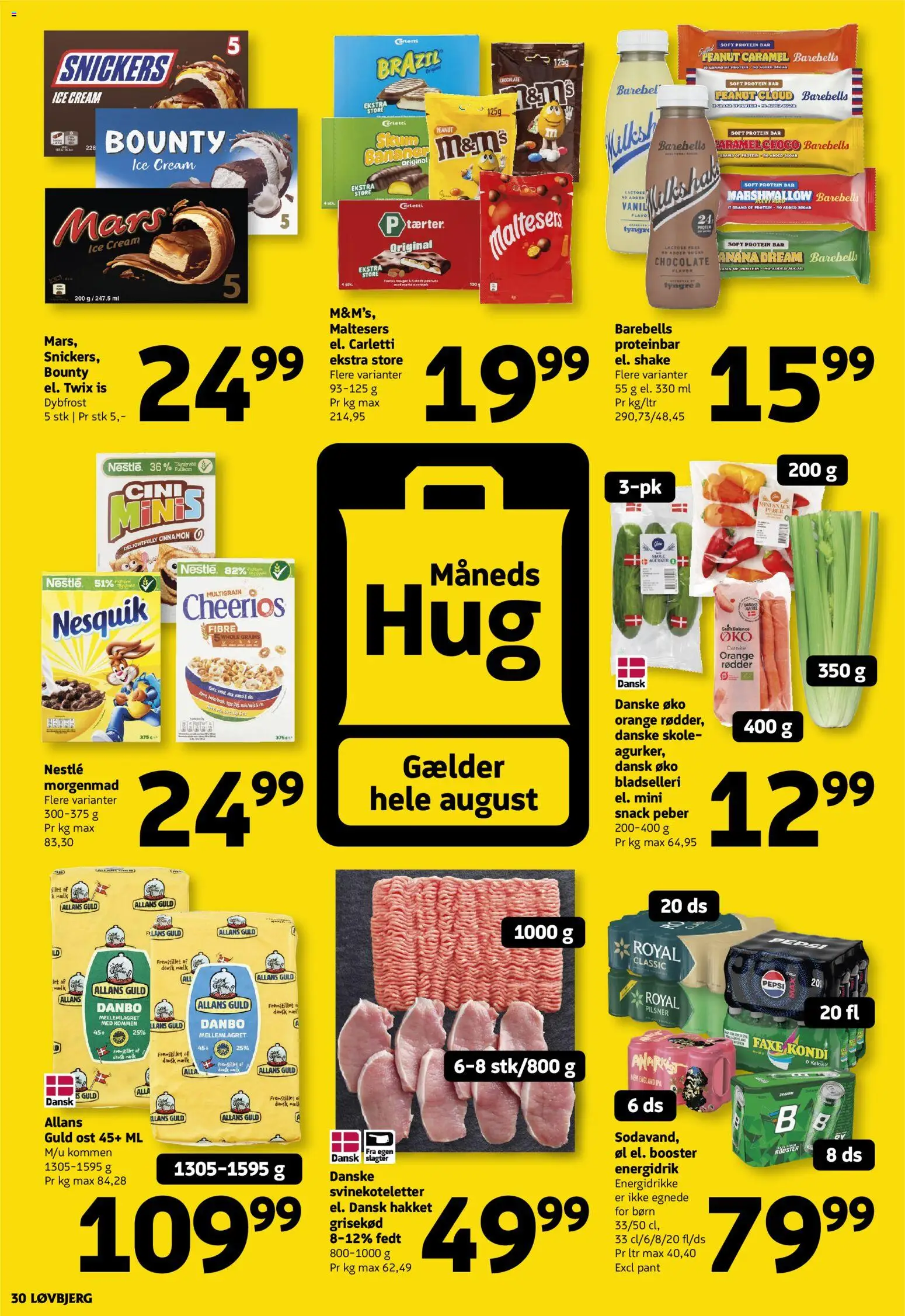 Løvbjerg tilbudsavis – gyldig fra 21/08/2026 | Side: 30 | Produkter: Mælk, Ost, Is, Faxe Kondi
