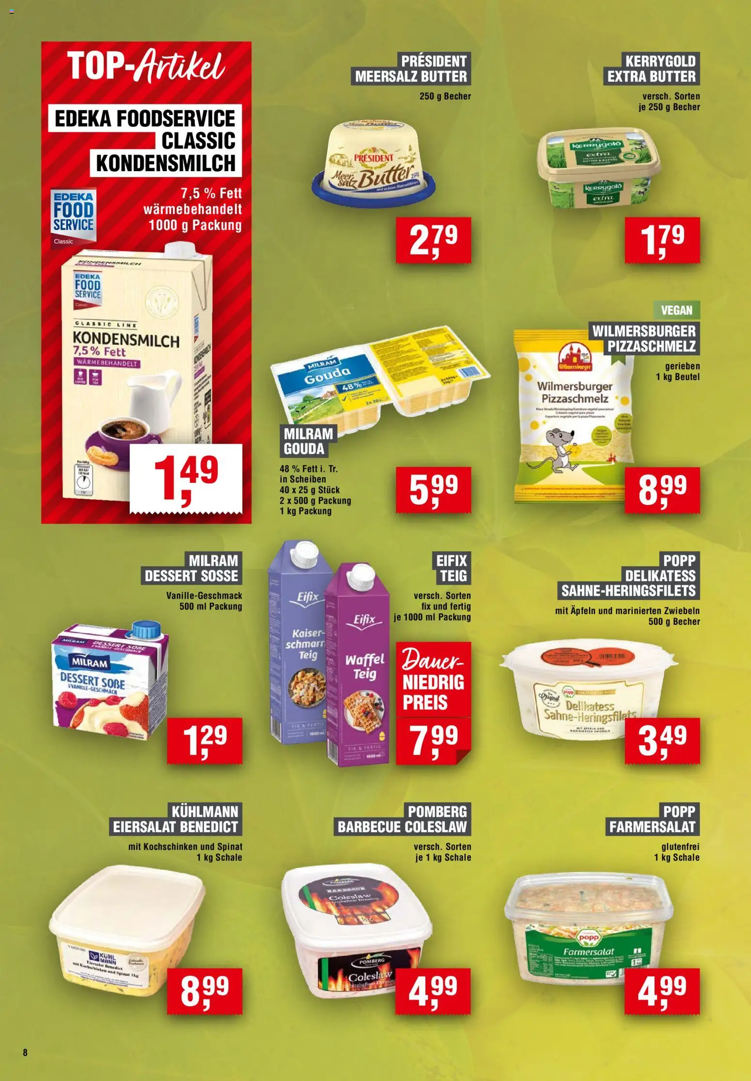 Handelshof Prospekt – gültig ab 05.11.2026 | Seite: 8 | Produkte: Butter, Gouda, Zwiebeln, Kondensmilch