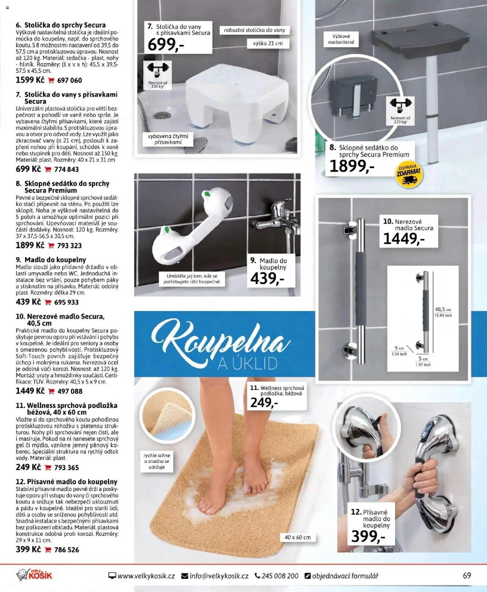 Velký Košík katalog červen 2026 od 01.06.2026 | Strana: 69 | Produkty: Sprchový gel, Túje, Stolička, Sedačka