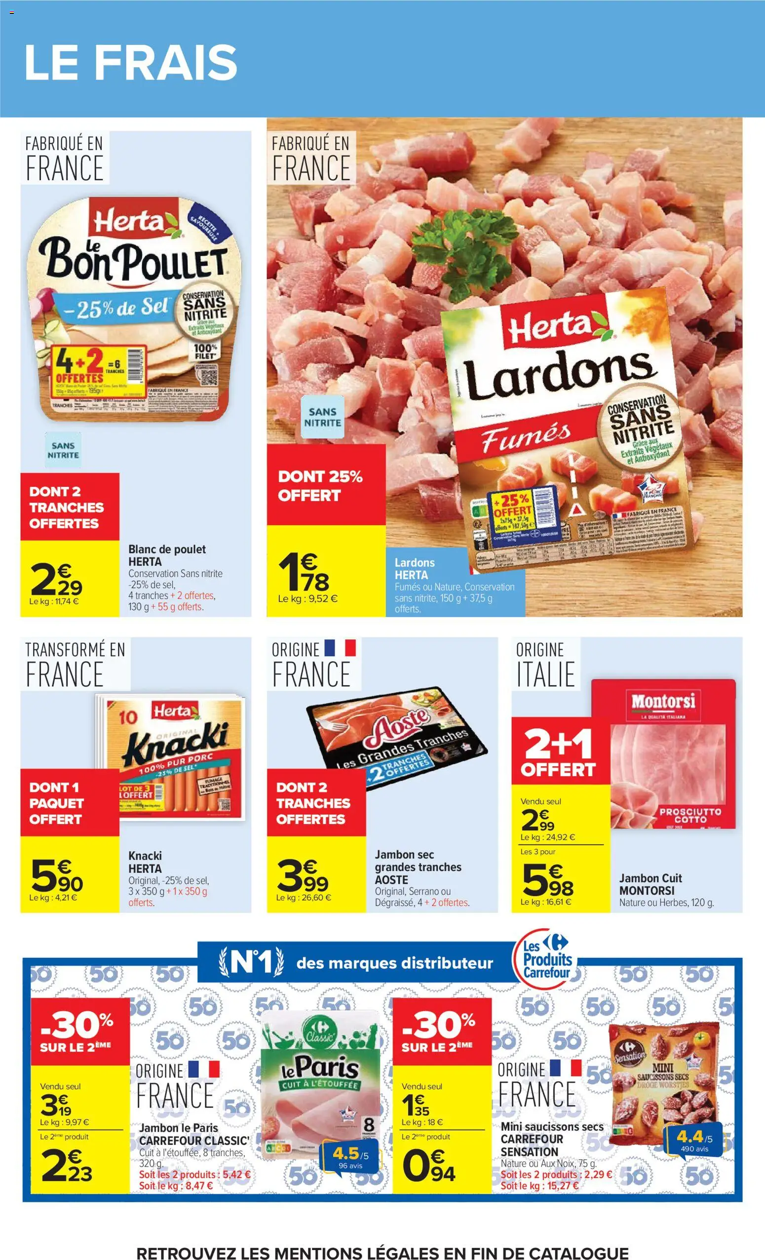 {H1} | Page: 27 | Produits: Bacon, Knacki, Jambon, Porc