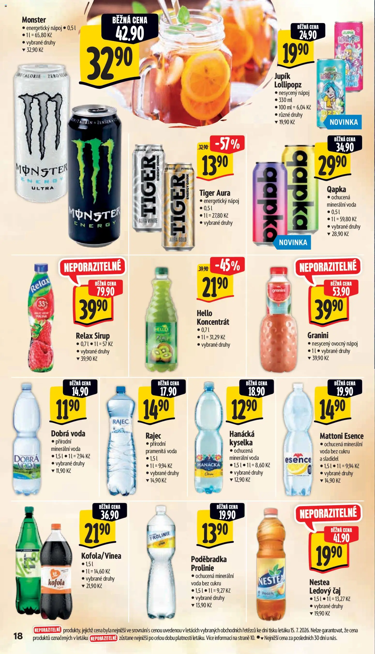 Albert leták - Hypermarket od 22.07.2026 | Strana: 28 | Produkty: Mattoni, Voda, Poděbradka, Ledový čaj