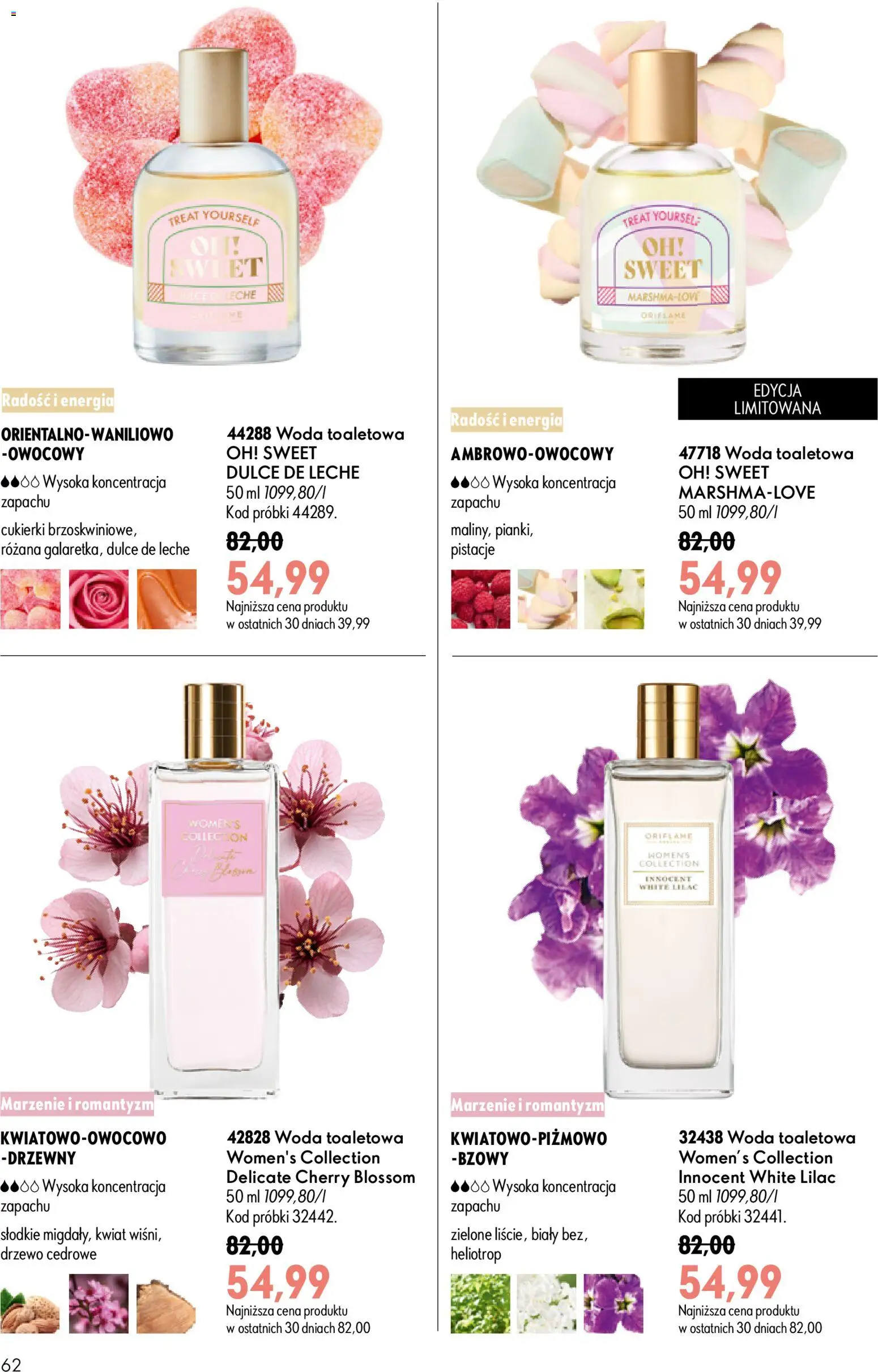 Oriflame Katalog 11 2026 od 29.07.2026 | Strona: 62 | Produkty: Woda toaletowa, Cukierki, Woda