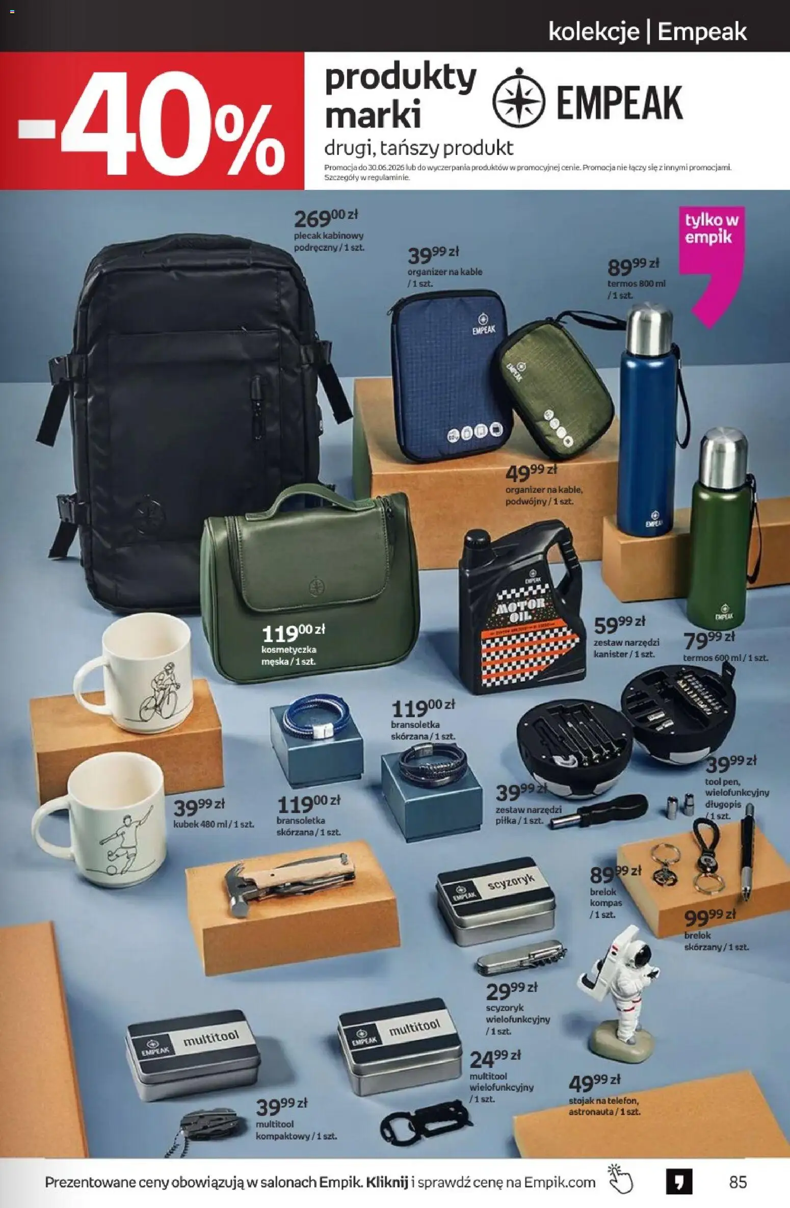 Empik promocje - Tom kultury Zabawki od 03.06.2026 | Strona: 21 | Produkty: Bransoletka, Plecak, Multitool, Zestaw narzędzi