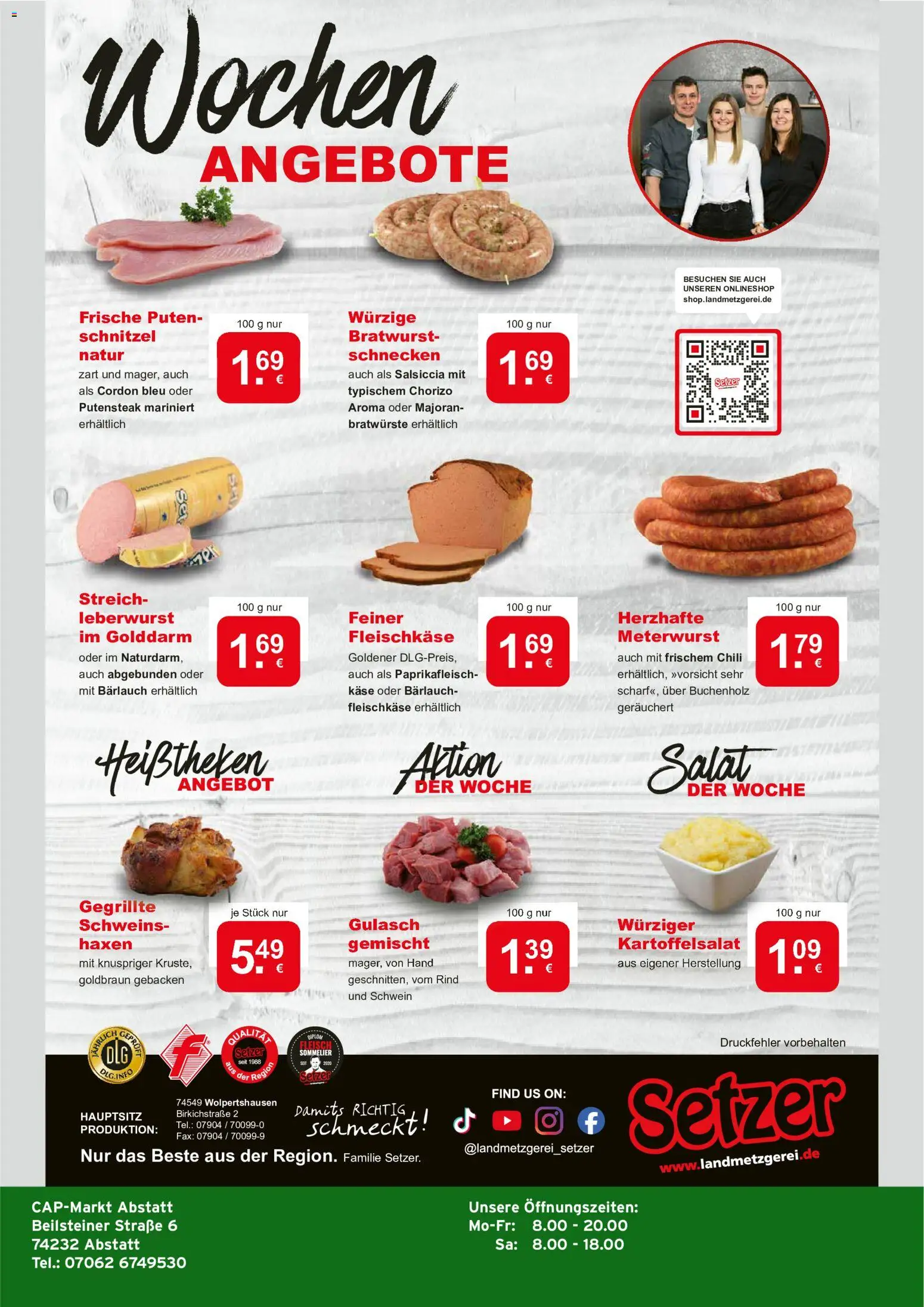 CAP Markt Prospekt – gültig ab 01.06.2026 | Seite: 4 | Produkte: Käse, Bratwurst, Gulasch, Salat