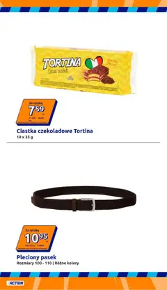 Pogląd oferty "Action gazetka" - ważna od 09.09.2026 | Strona: 16 | Produkty: Pasek, Ciastka czekoladowe, Ciastka, Lovela