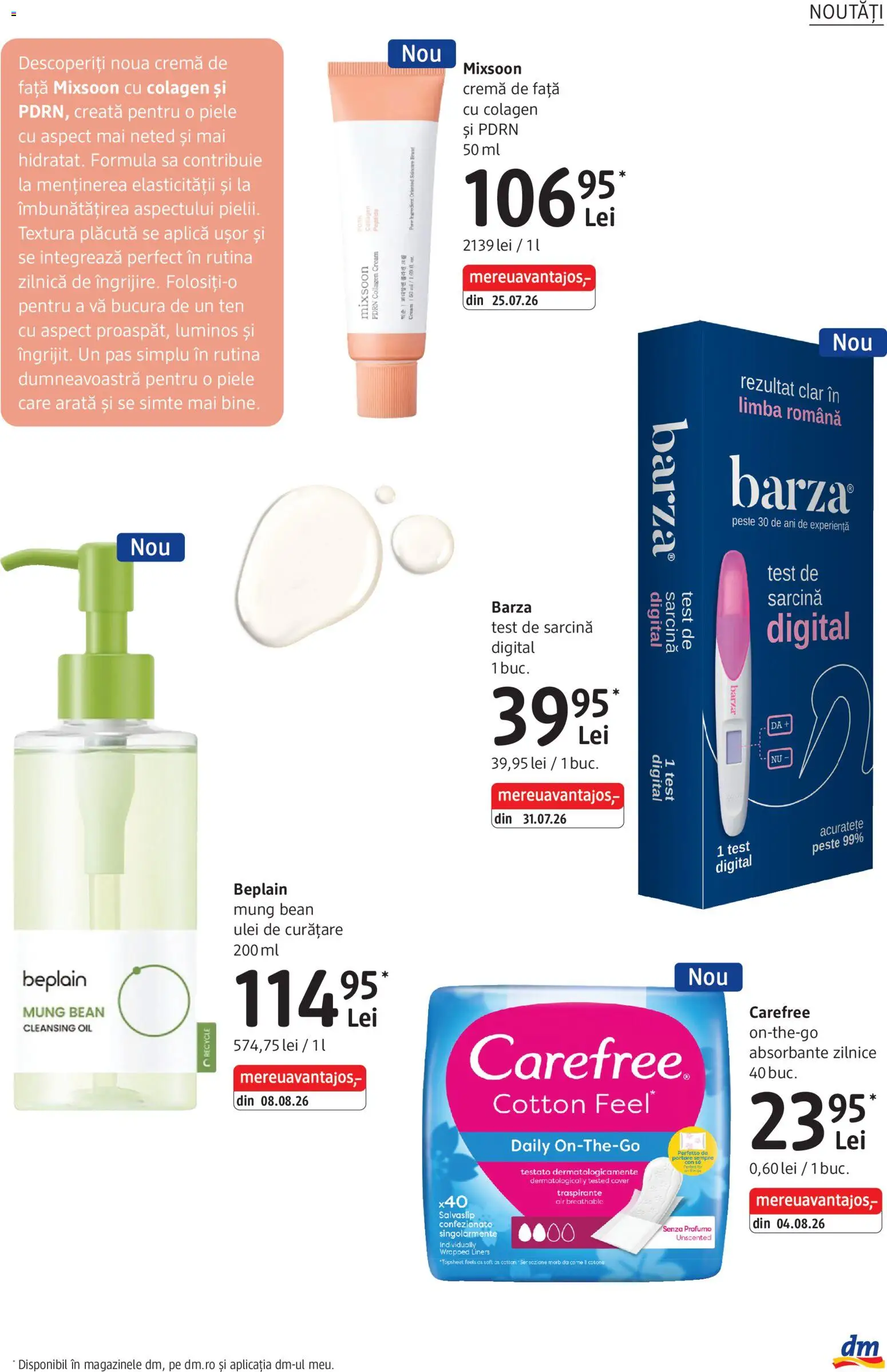 Noul catalog DM drogeriemarkt – valabil de la 01.10.2026 | Pagină: 19 | Produse: Aplică, Cremă, Pește, Absorbante