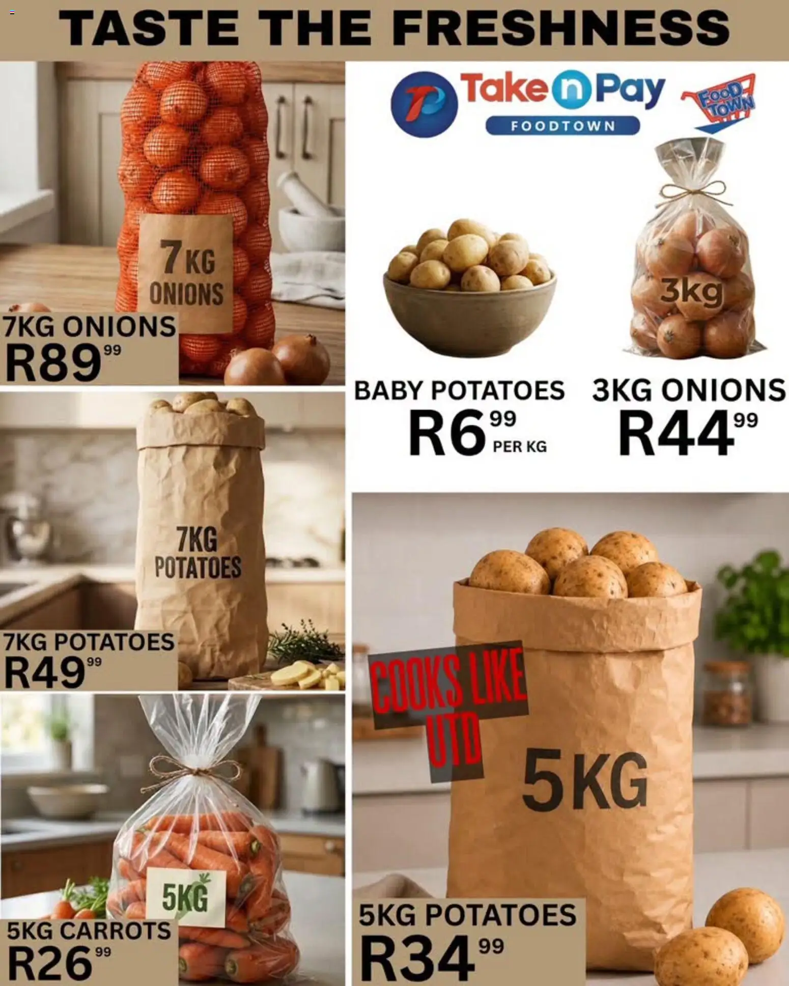 New Take n Pay catalogue – valid from 12/07/2026 | Page: 23 | Products: Carrots, Potatoes, Onions