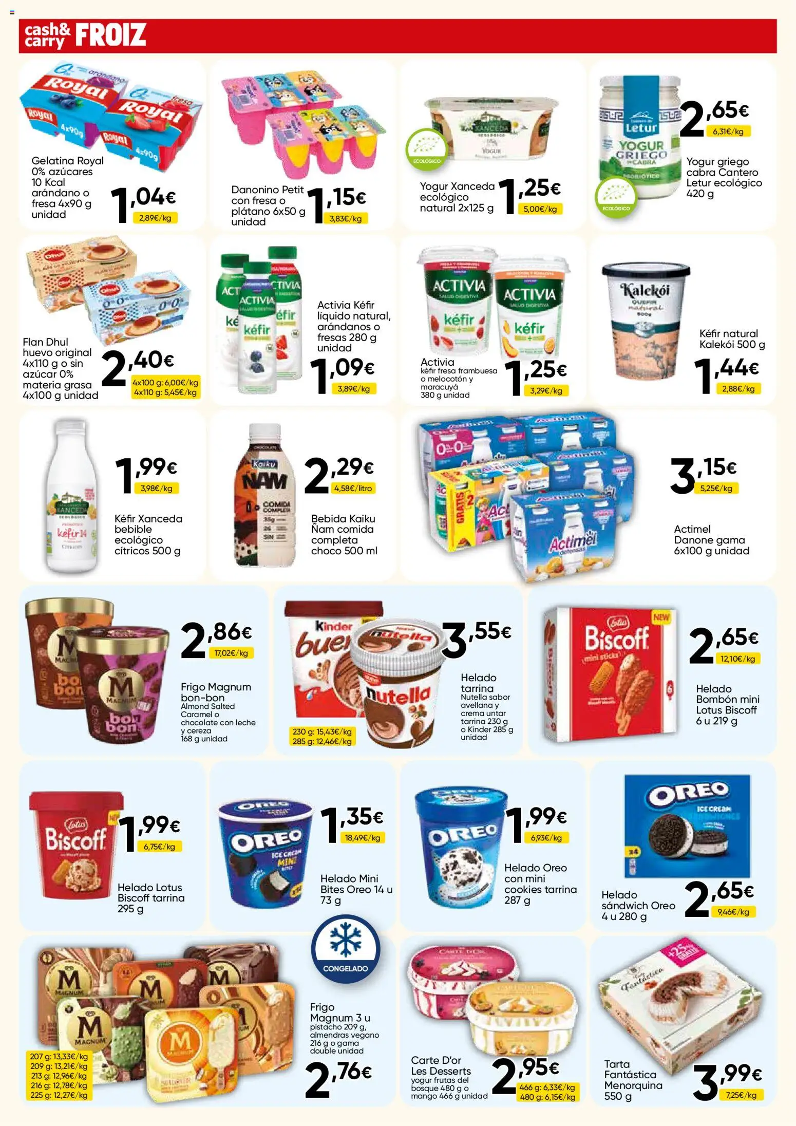 Froiz - Folleto Cash │ válido desde el 27/08/2026 | Página: 8 | Productos: Oreo, Kéfir, Chocolate con leche, Azúcar