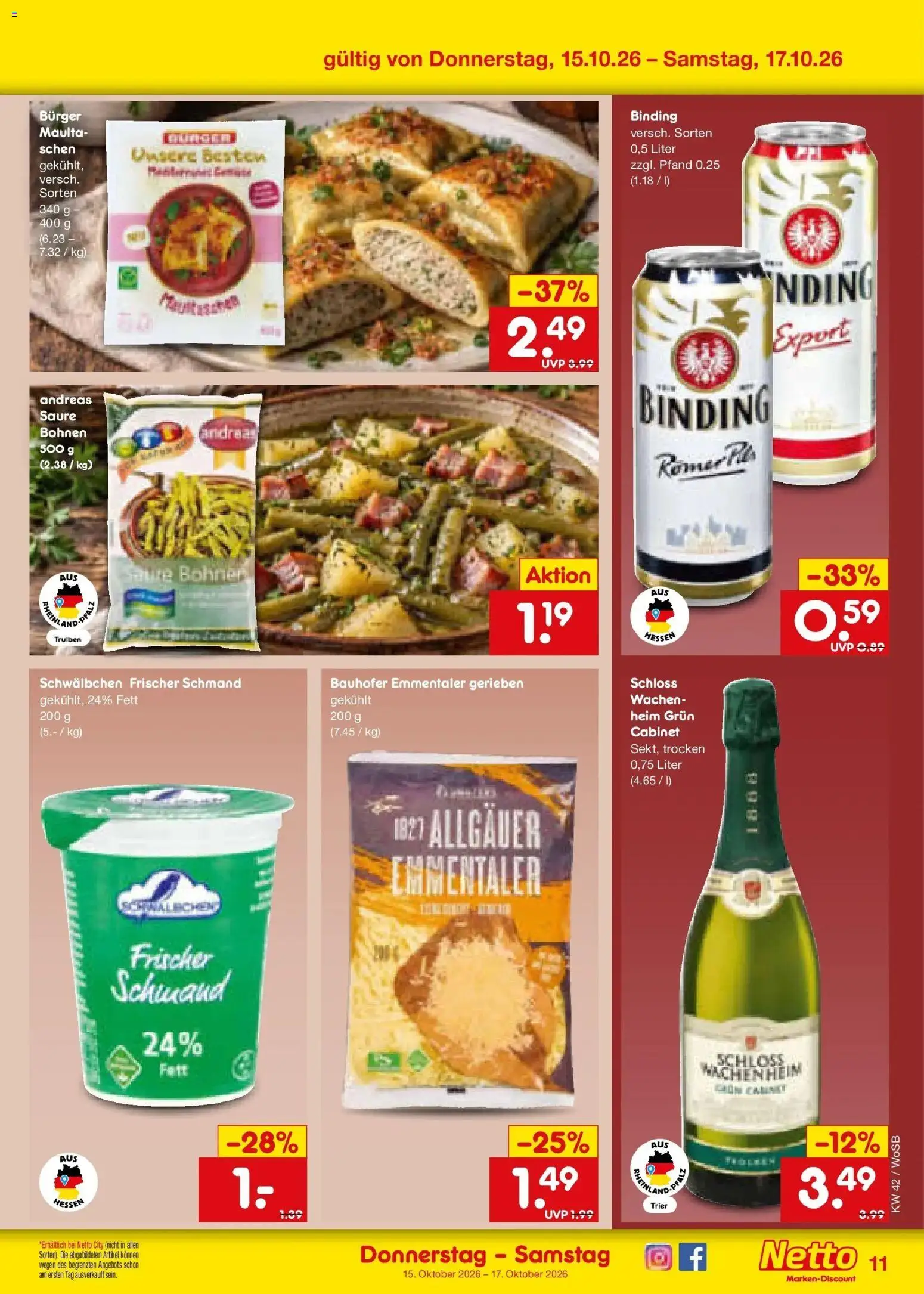 Netto Marken-Discount Prospekt Ludwigshafen-Edigheim (ab 12.10.2026) » Angebote | Seite: 49 | Produkte: Burger