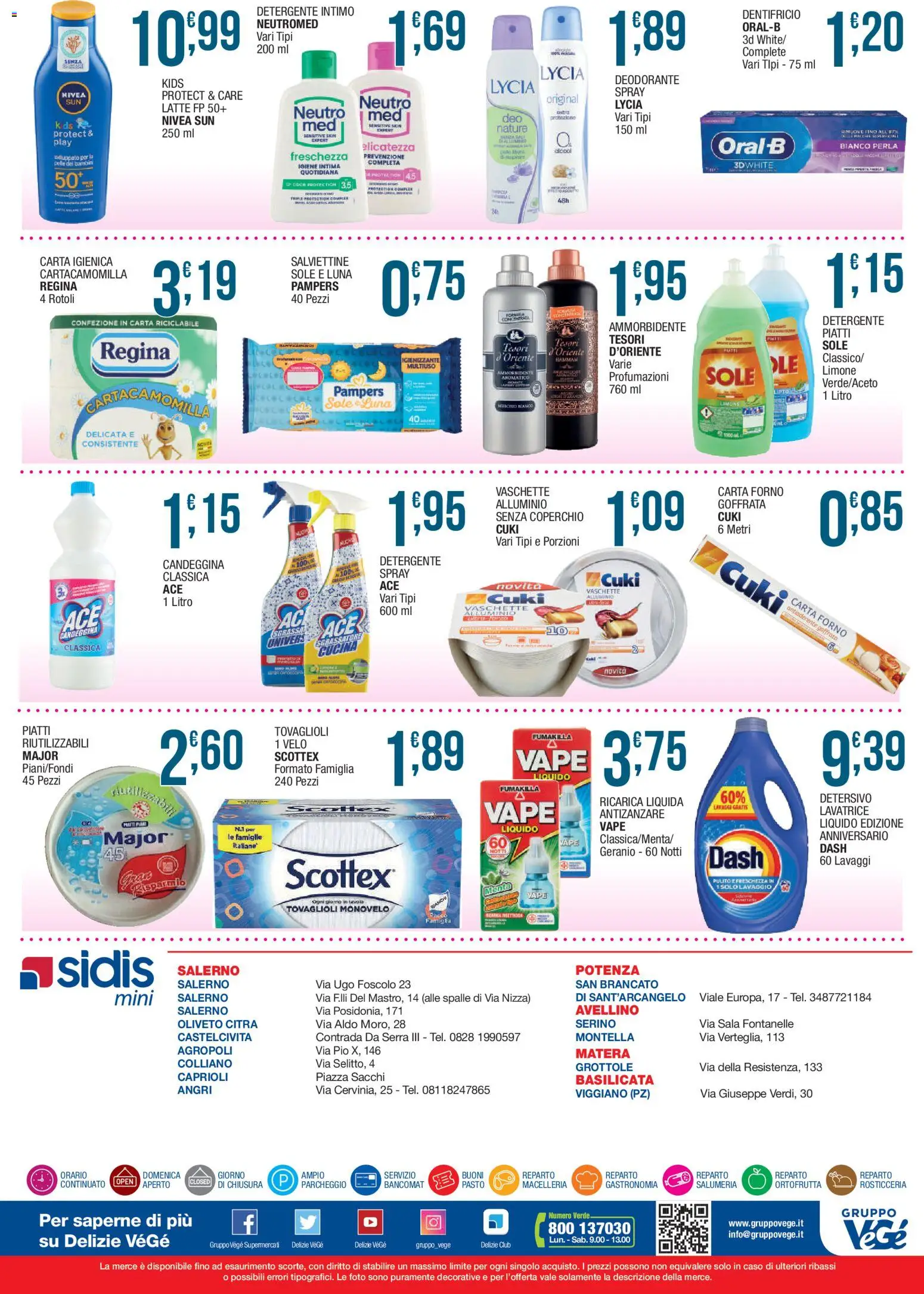 Volantino Sidis del 29/06/2026 | Pagina: 12 | Prodotti: Deodorante, Detergente intimo, Pampers, Alluminio