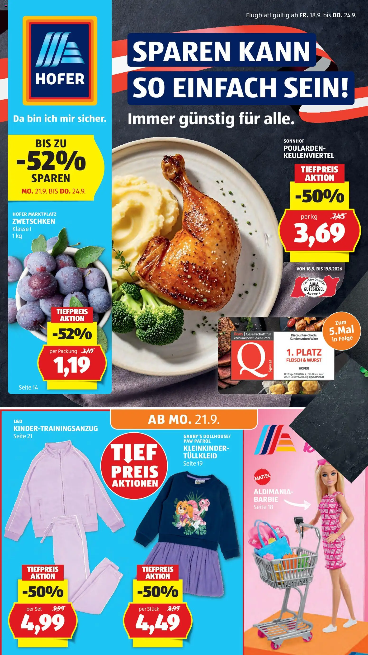 Hofer Flugblatt gültig ab 18.09.2026 | Seite: 1