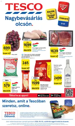 Tesco aktuális akciós újság - amely érvényes a következő dátumtól: 2026.09.03.