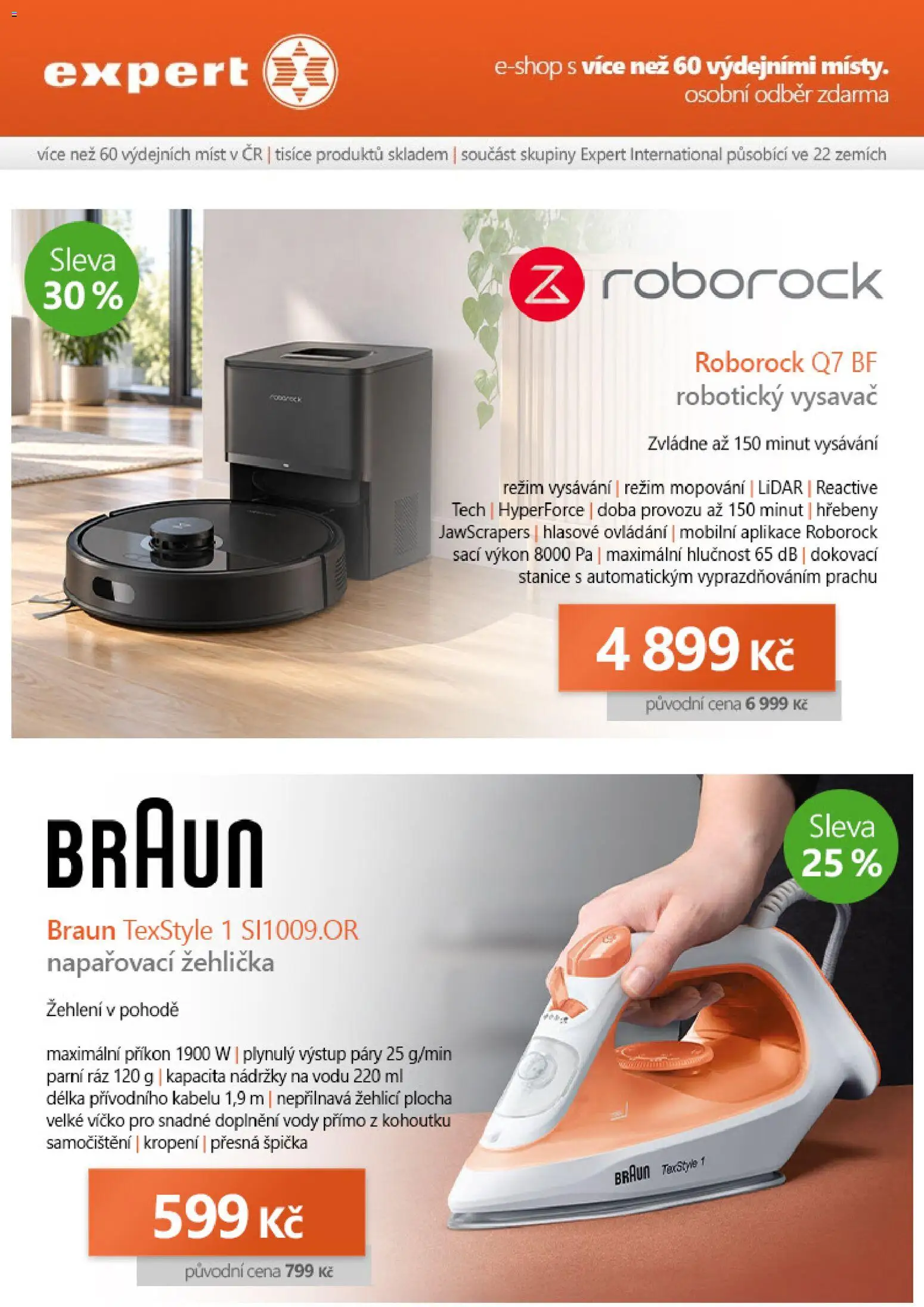 Expert elektro leták od 07.10.2026 | Strana: 4 | Produkty: Vysavač, Žehlička, Napařovací žehlička, Robotický vysavač