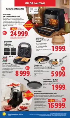 Lidl akciós újság - amely érvényes a következő dátumtól: 04.06.2026 | Oldal: 58 | Termékek: Fritőz, Húsdaráló, Szendvicssütő, Olaj