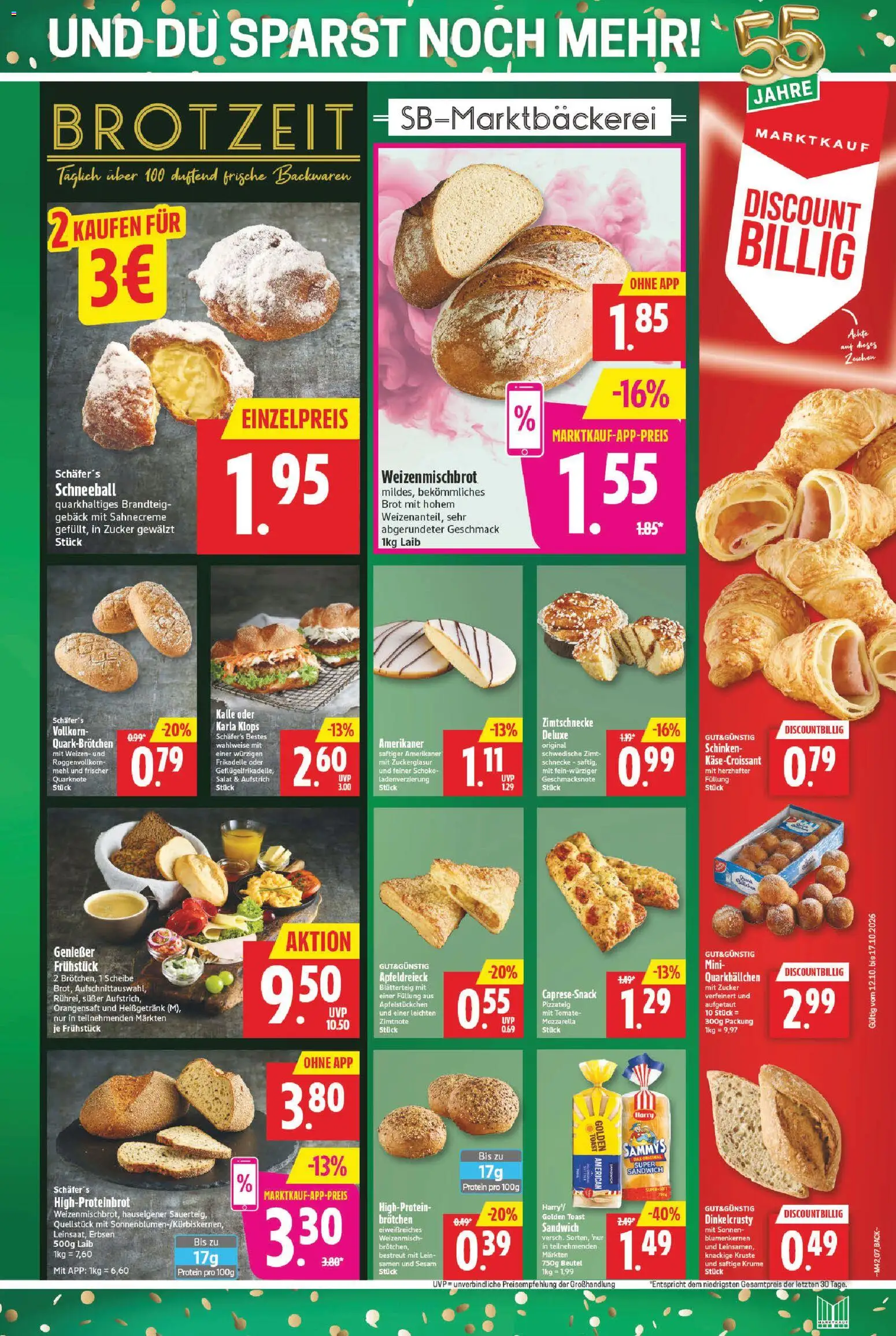 Marktkauf Prospekt – gültig ab 12.10.2026 | Seite: 7 | Produkte: Mehl, Toast, Zucker, Schinken