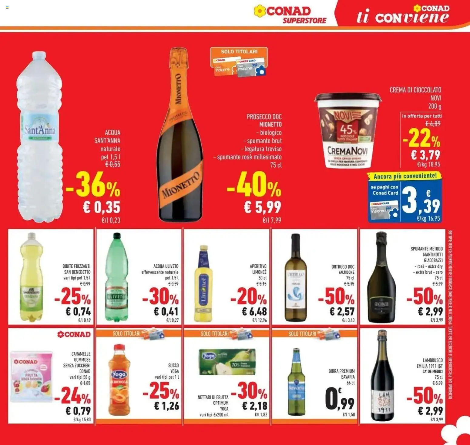 Volantino Conad dal 23/09/2026 > Anteprima | Pagina: 31 | Prodotti: Cioccolato, Prosecco, Mionetto Prosecco, Mionetto