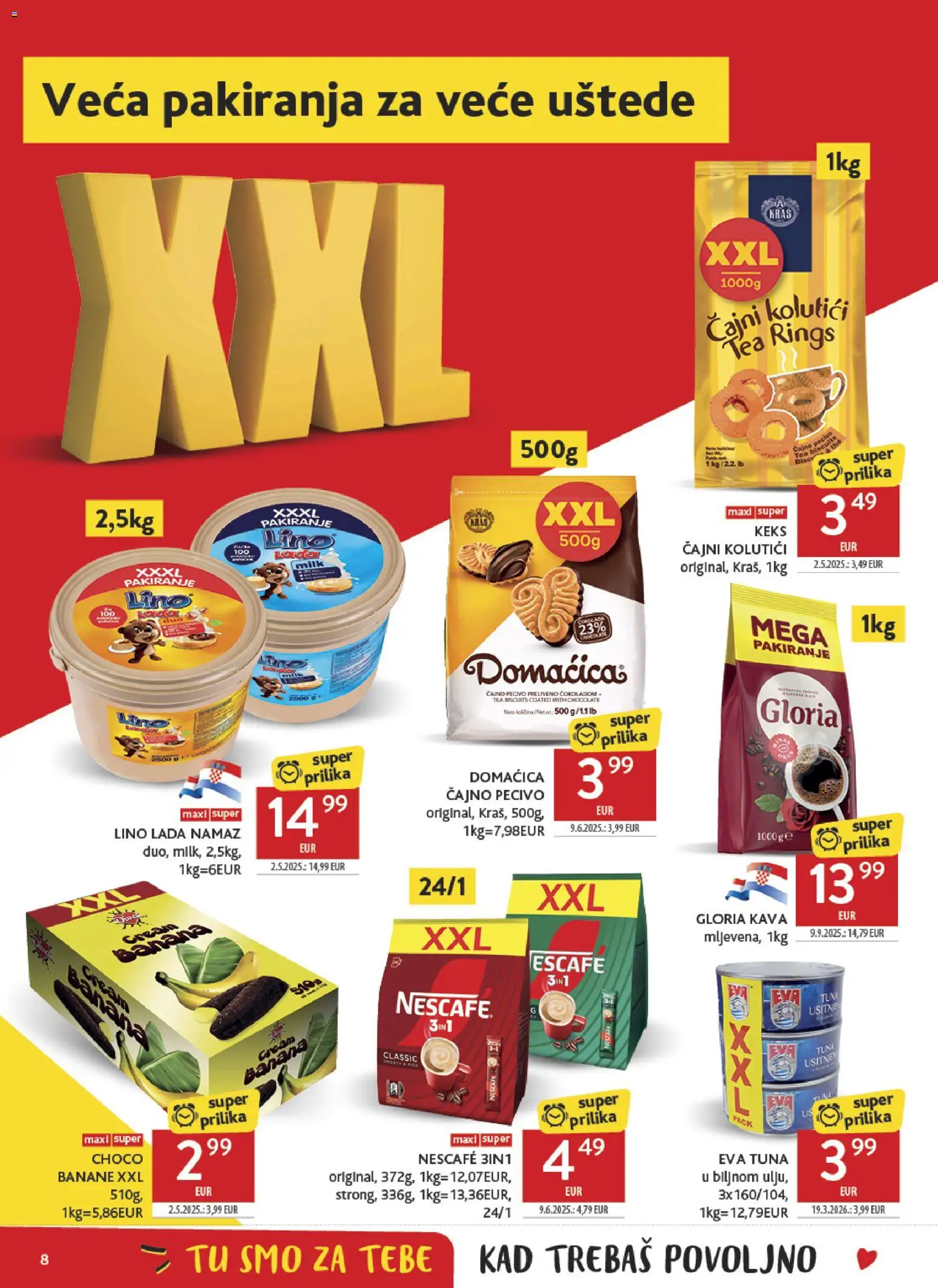 Konzum HR akciós ujság - amely érvényes a következő dátumtól: 2026.09.30. | Oldal: 8 | Termékek: Nescafé, Tea