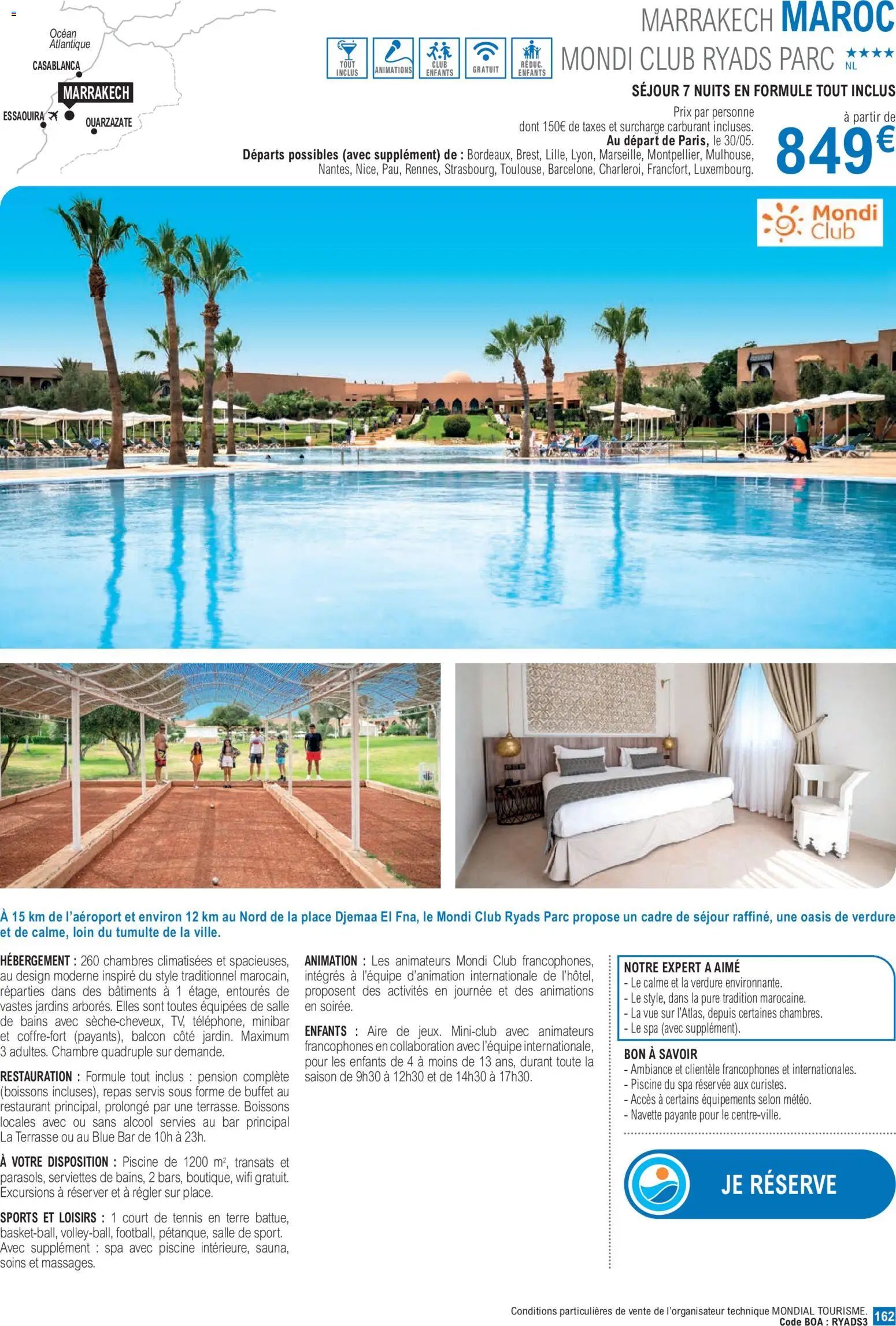 {H1} | Page: 162 | Produits: Marrakech, Buffet, Piscine, Serviettes