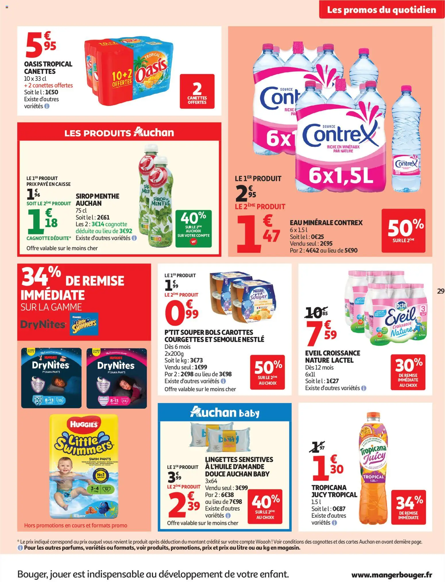 {H1} | Page: 29 | Produits: Menthe, Oasis tropical, Eau de source, Pyjama